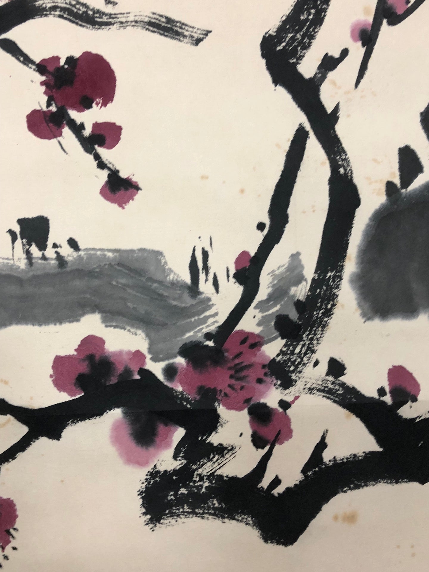 A Fabulous Chinese Ink Painting Hanging Scroll By Yu Xining