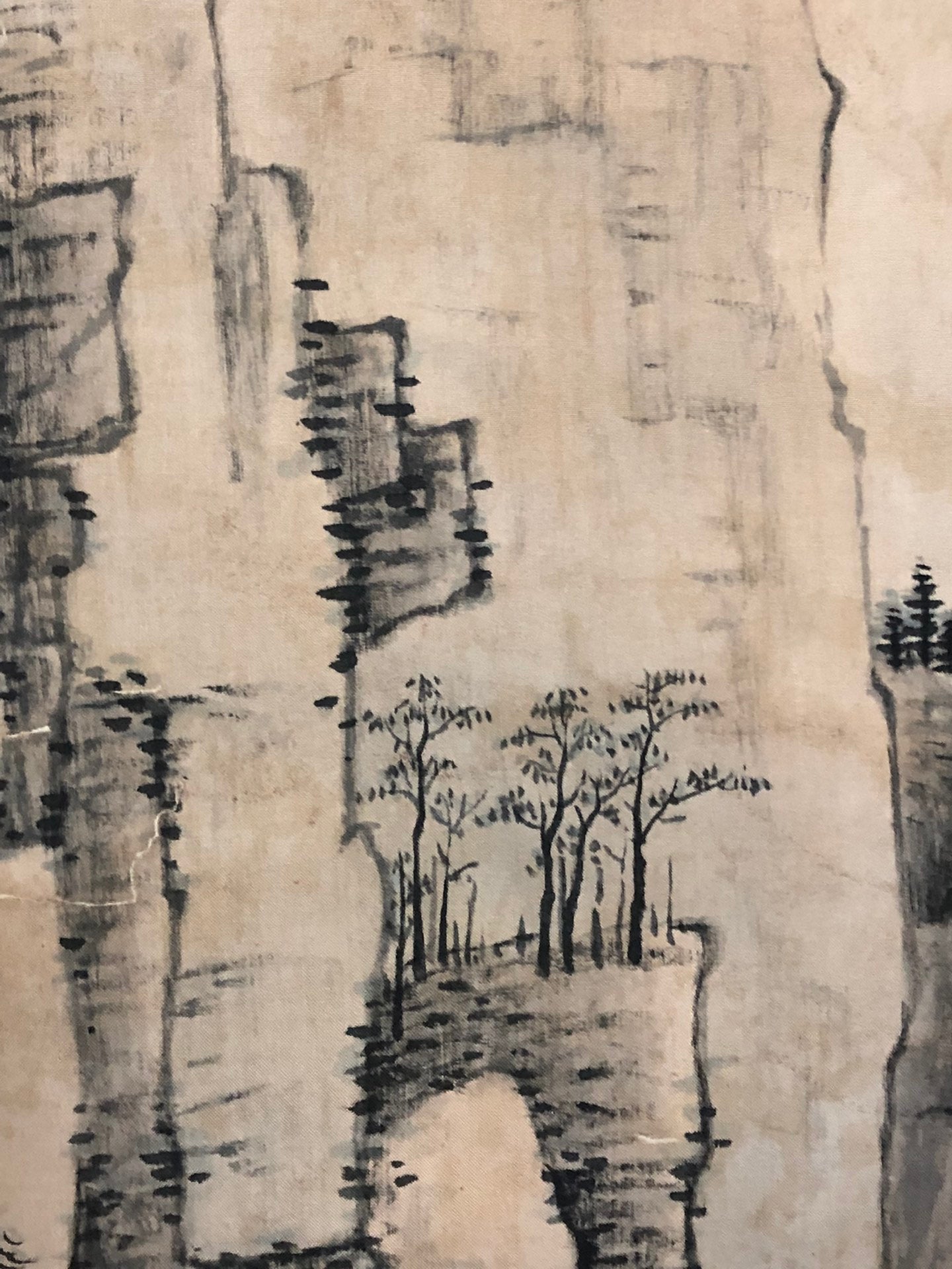 A Precious Chinese Ink Painting Hanging Scroll By Hong Ren