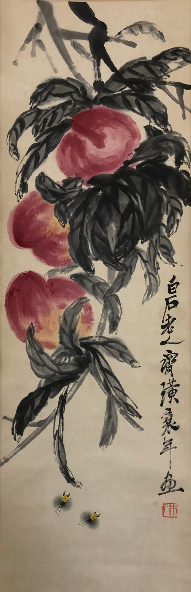 A Precious Chinese Ink Painting Hanging Scroll By Qi Baishi