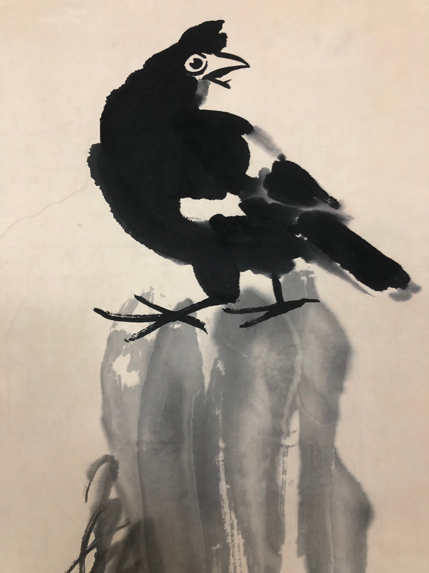 A Fabulous Chinese Ink Painting Hanging Scroll By Qi Baishi