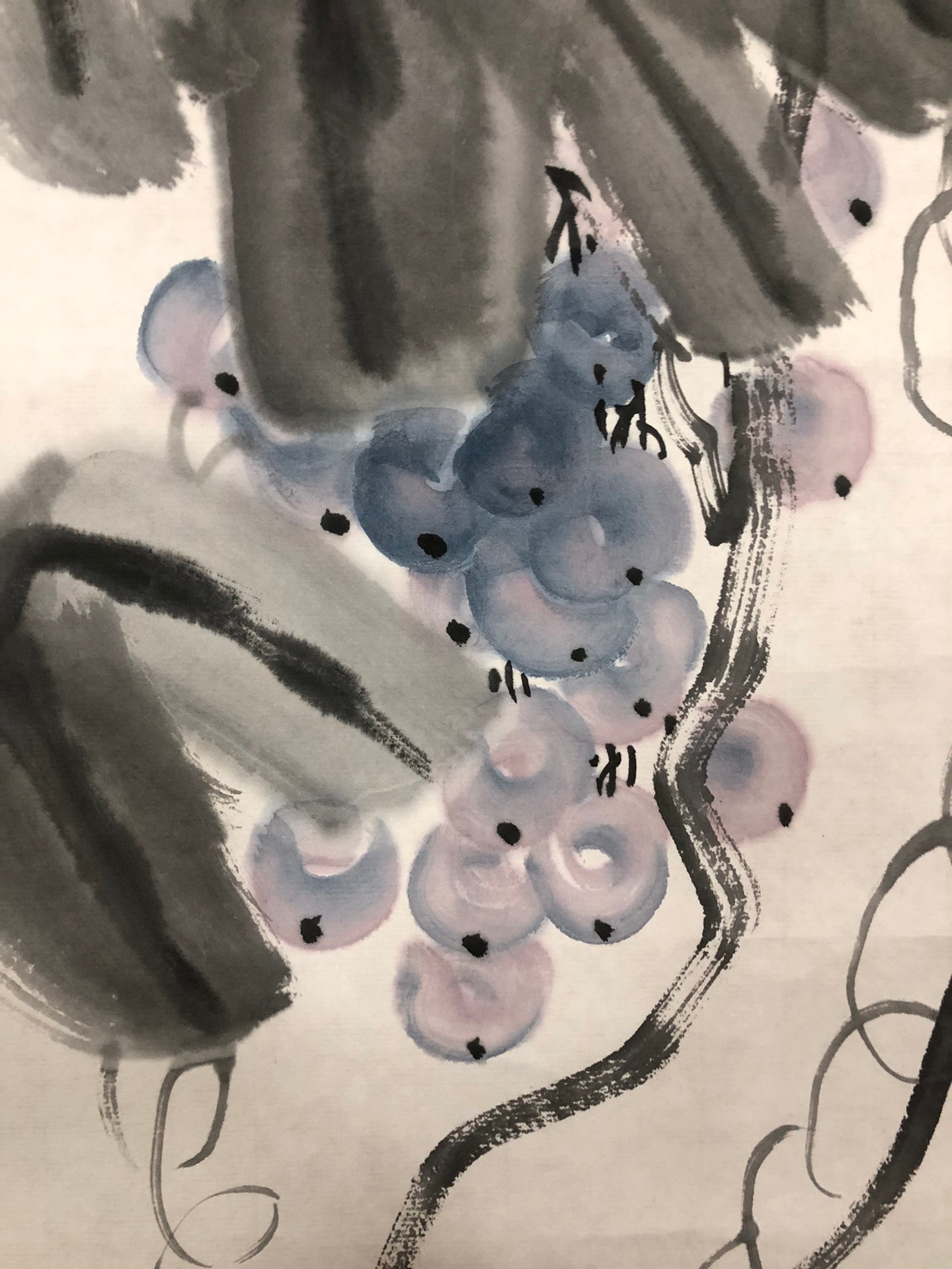 An Exquisite Chinese Ink Painting Hanging Scroll By Qi Baishi