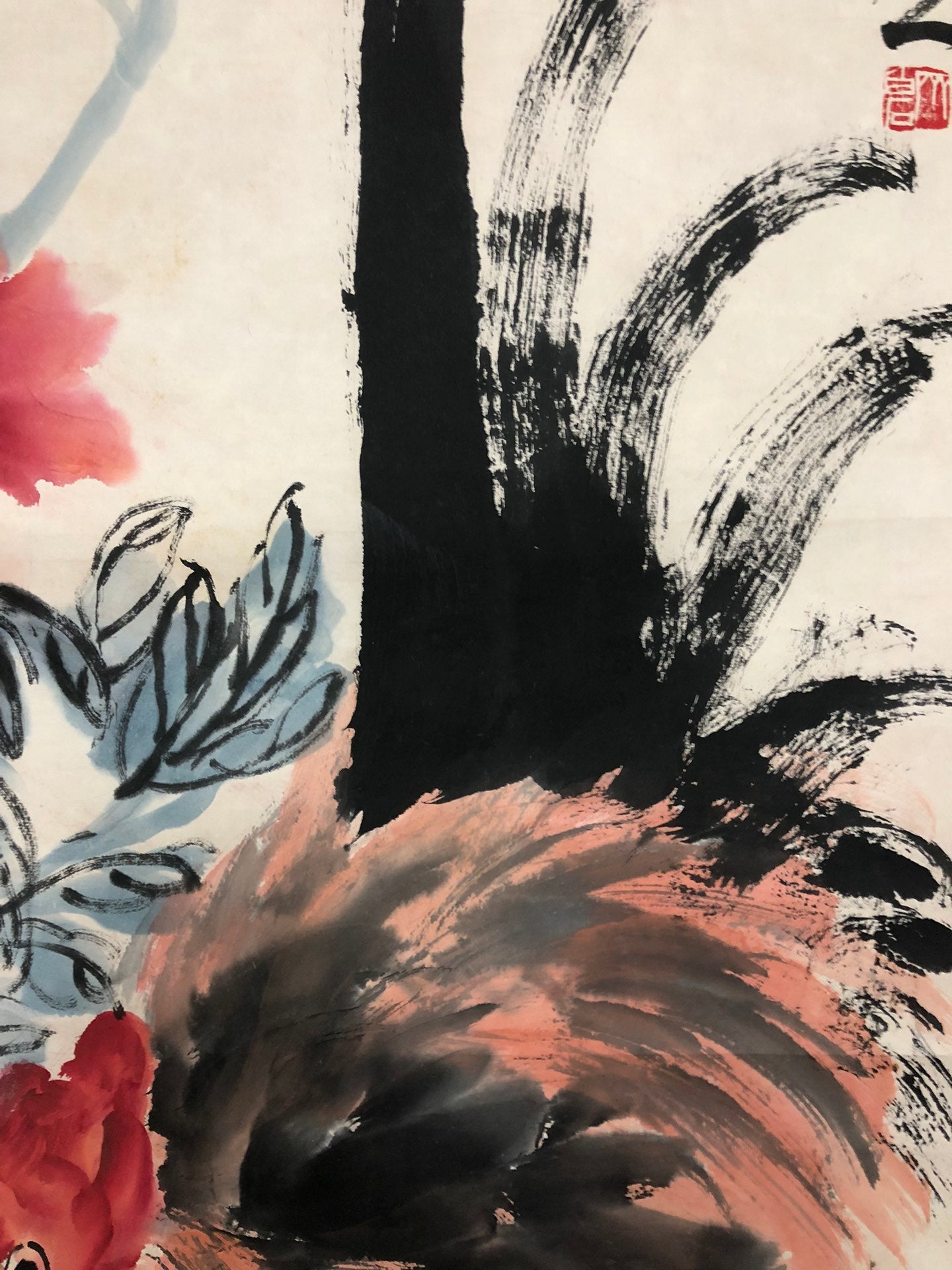 An Exquisite Chinese Ink Painting Hanging Scroll By Qi Baishi