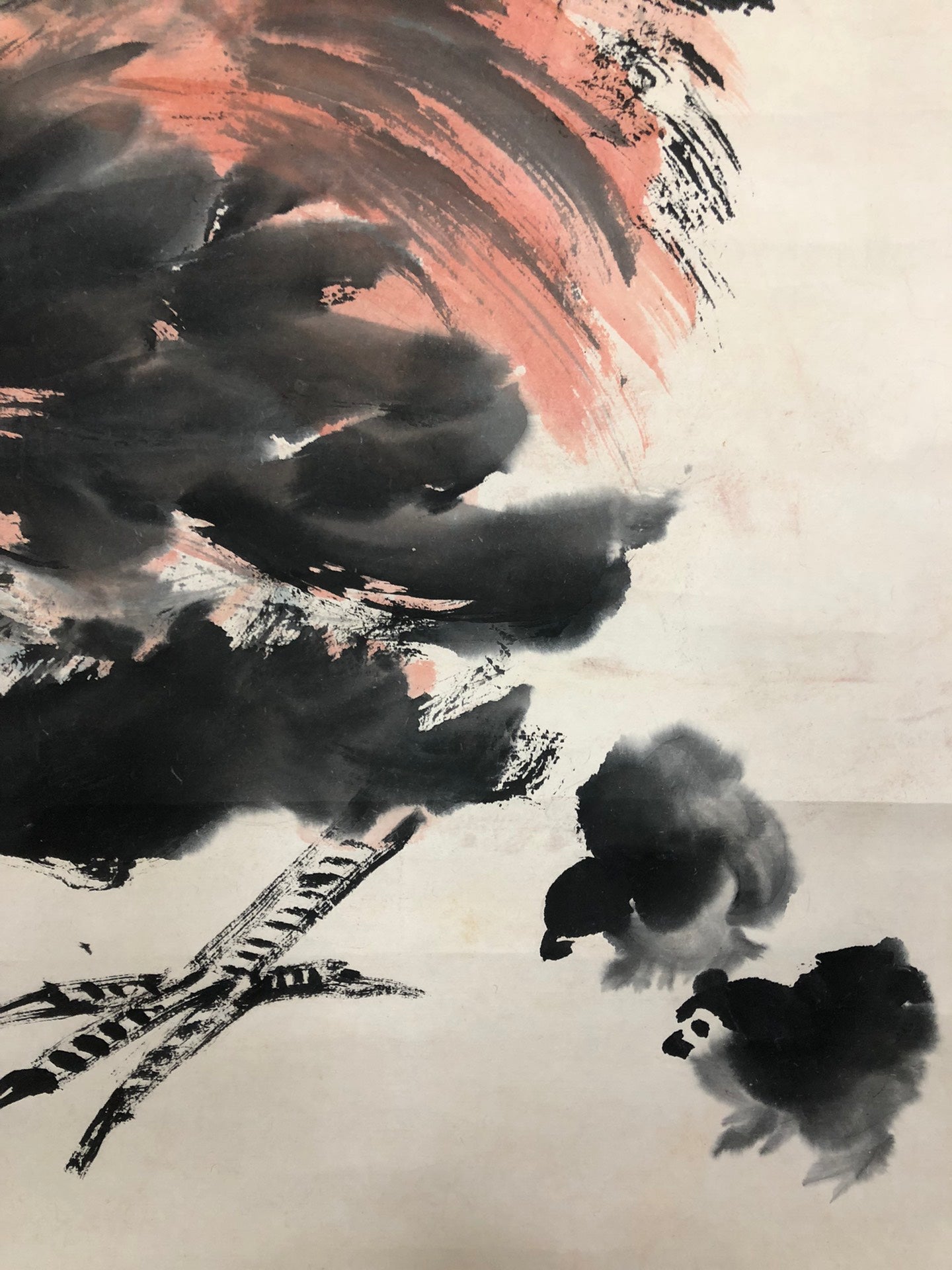 An Exquisite Chinese Ink Painting Hanging Scroll By Qi Baishi