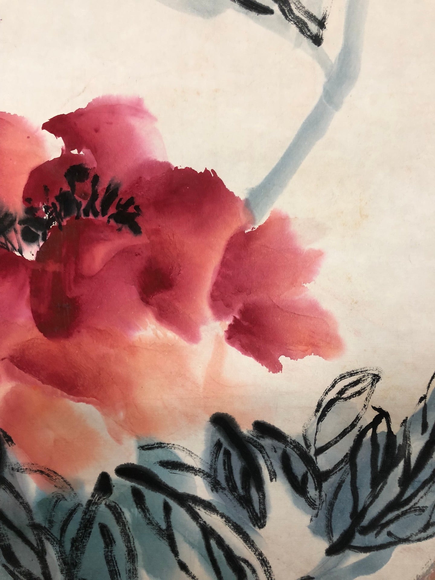 An Exquisite Chinese Ink Painting Hanging Scroll By Qi Baishi