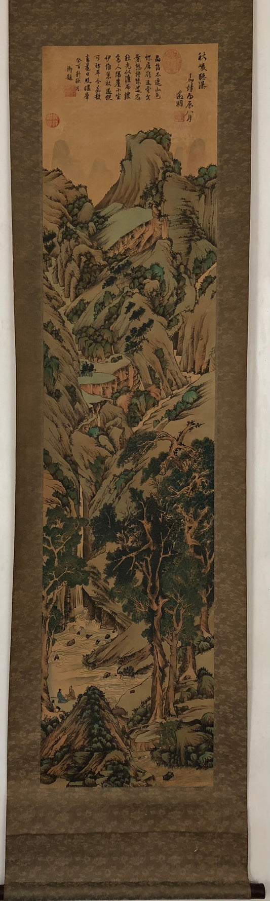 An Exquisite Chinese Ink Painting Hanging Scroll By Wen Zhengming