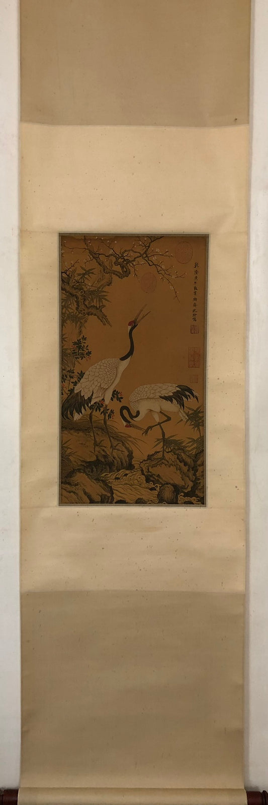 An Exquisite Chinese Ink Painting Hanging Scroll By Shen Quan