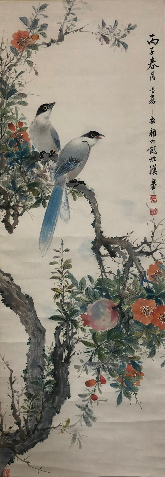 A Precious Chinese Ink Painting Hanging Scroll By Yan Bolong