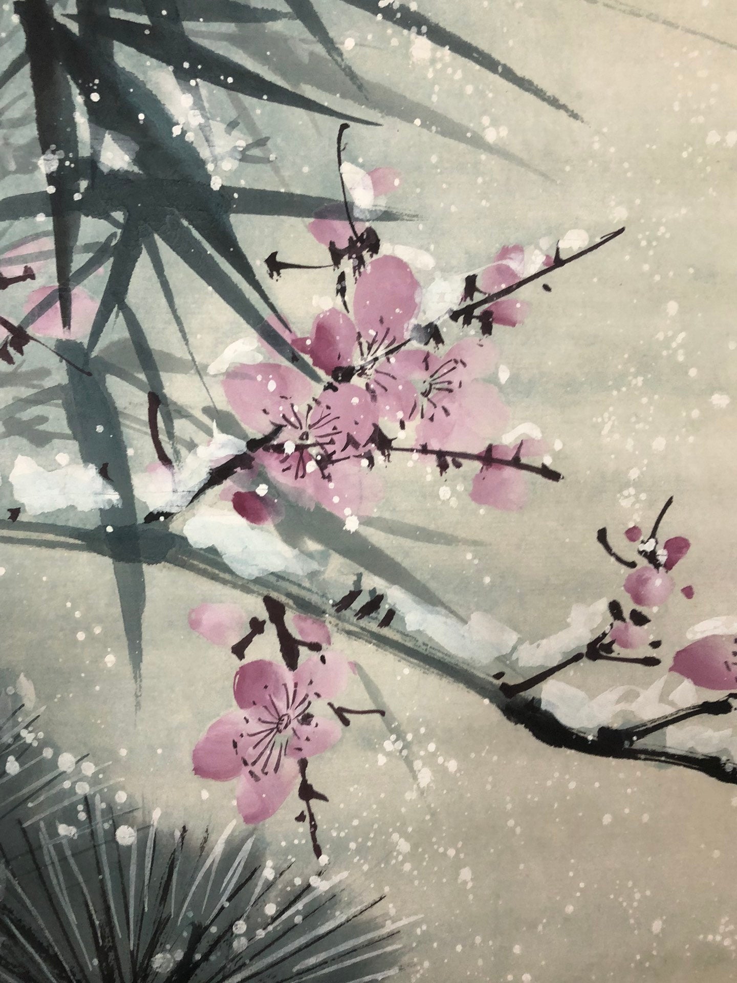 An Exquisite Chinese Ink Painting Hanging Scroll By Jiang Hanting