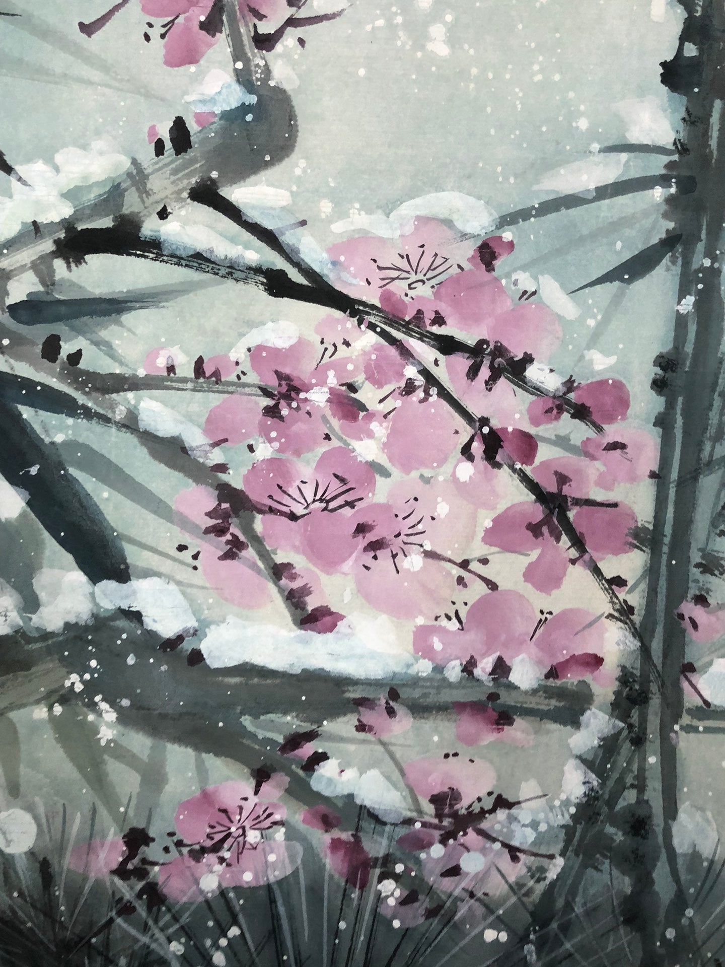 An Exquisite Chinese Ink Painting Hanging Scroll By Jiang Hanting