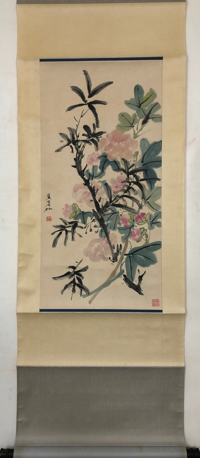 An Exquisite Chinese Ink Painting Hanging Scroll By Huang Binhong