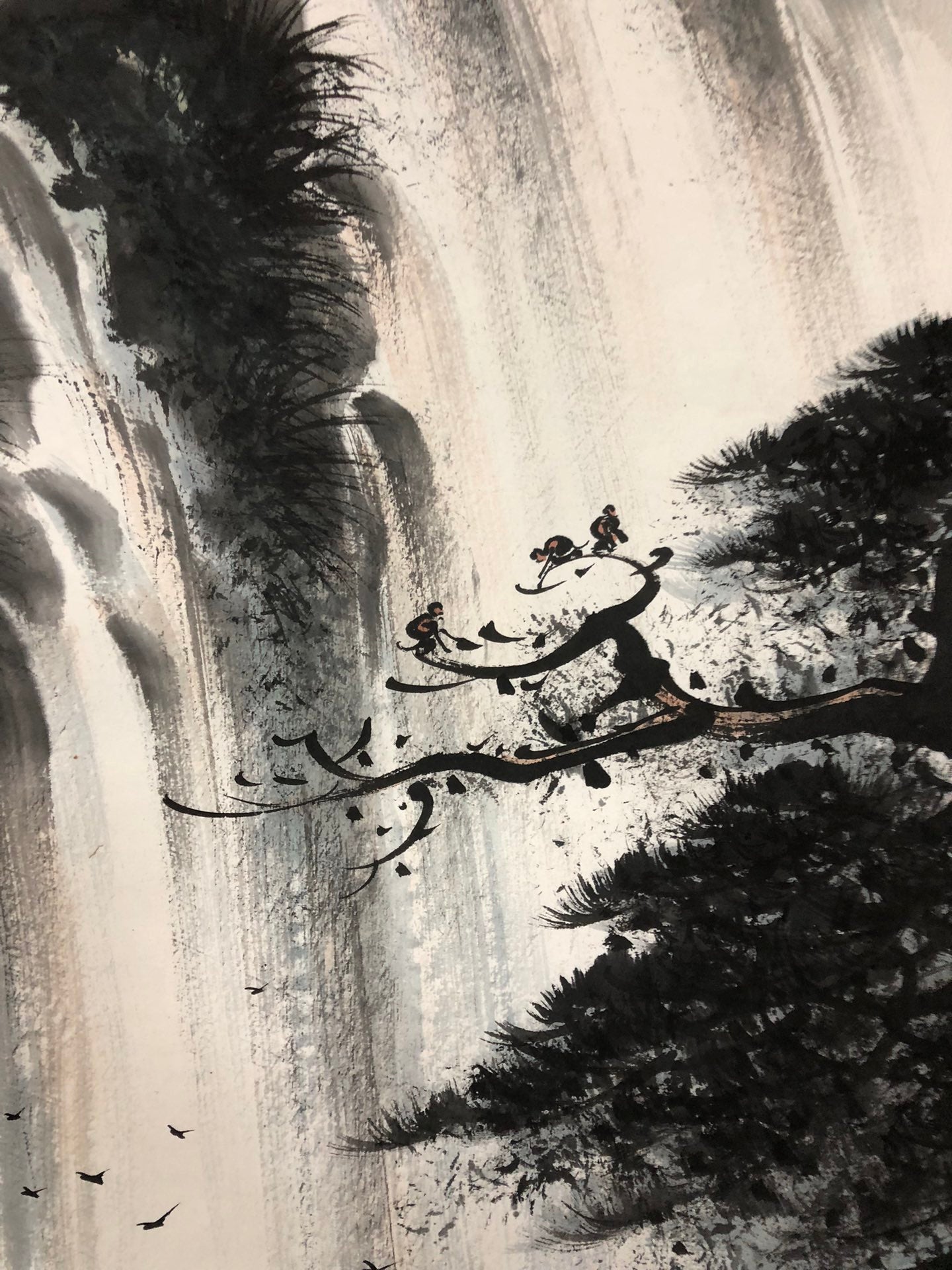 An Exquisite Chinese Ink Painting Hanging Scroll By Li Xiongcai