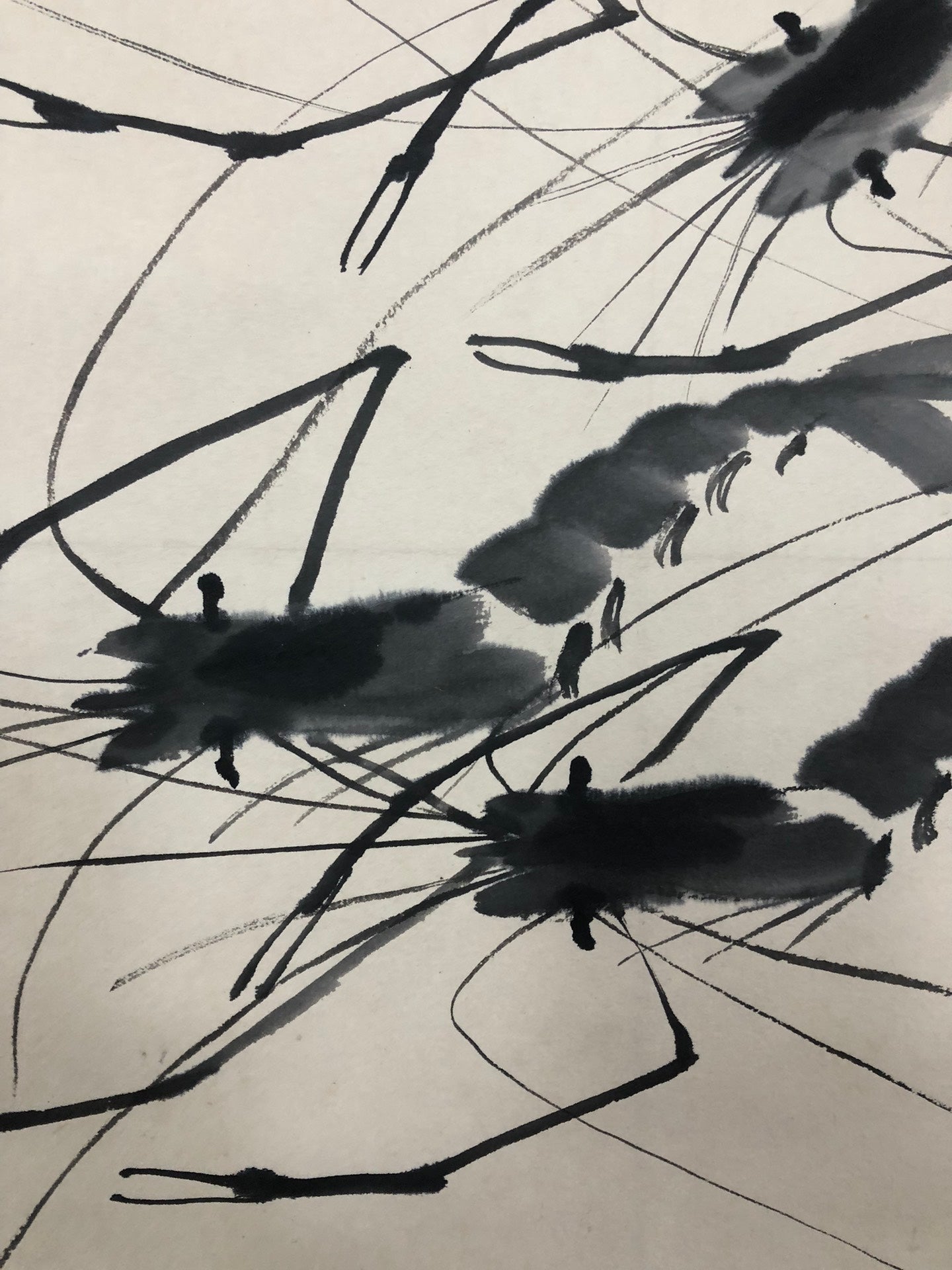 An Exquisite Chinese Ink Painting Hanging Scroll By Qi Baishi