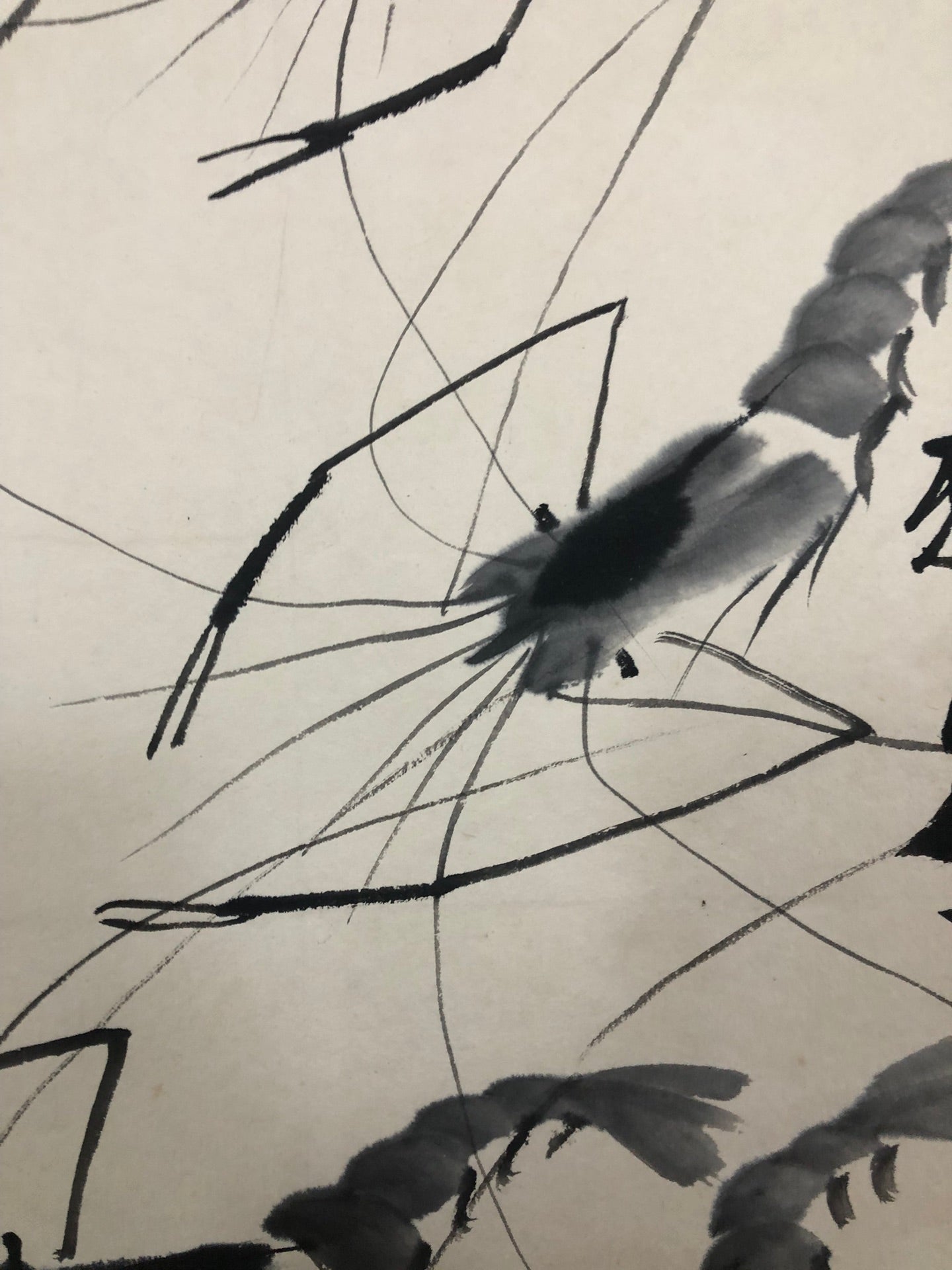 An Exquisite Chinese Ink Painting Hanging Scroll By Qi Baishi