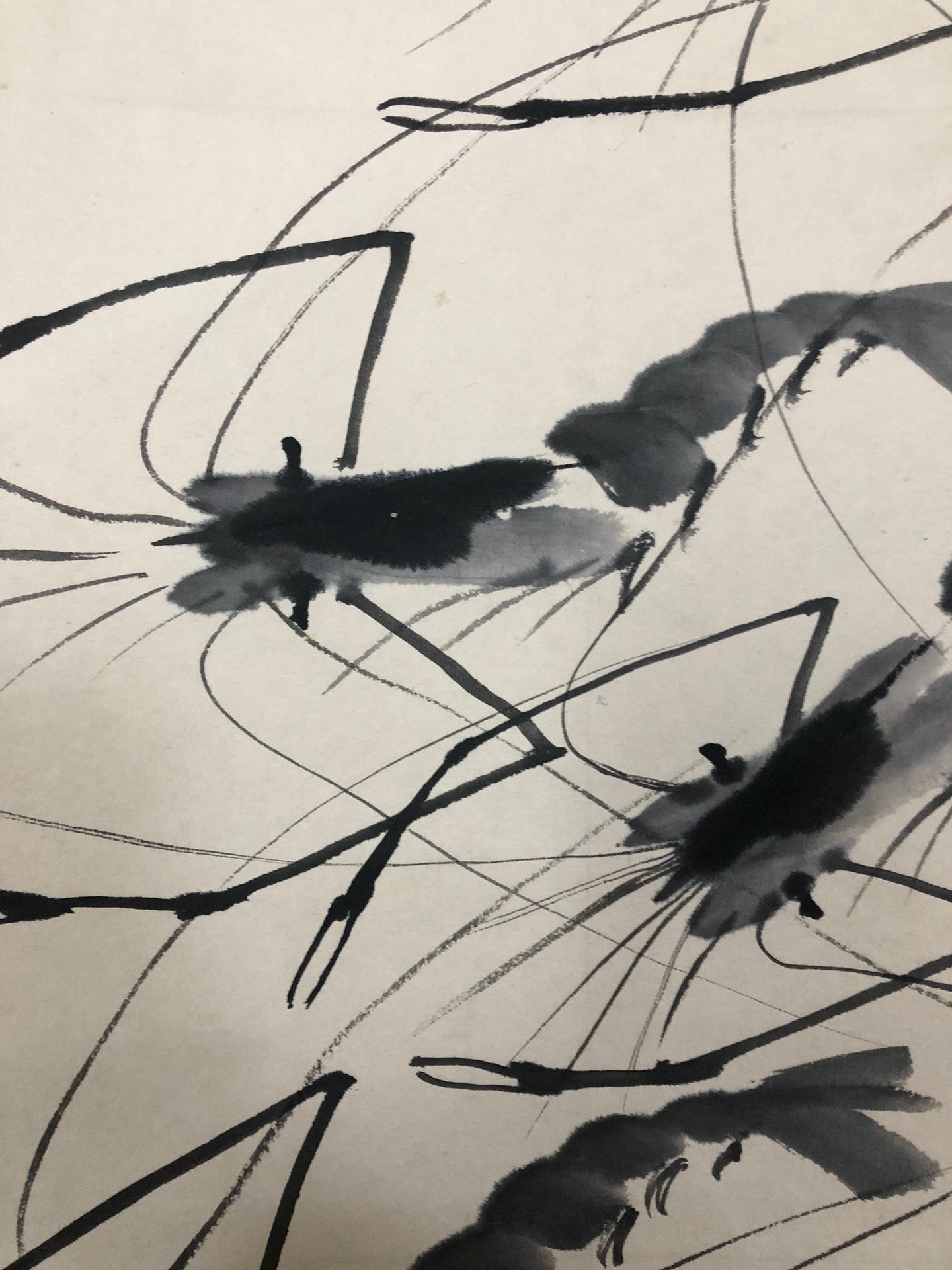 An Exquisite Chinese Ink Painting Hanging Scroll By Qi Baishi