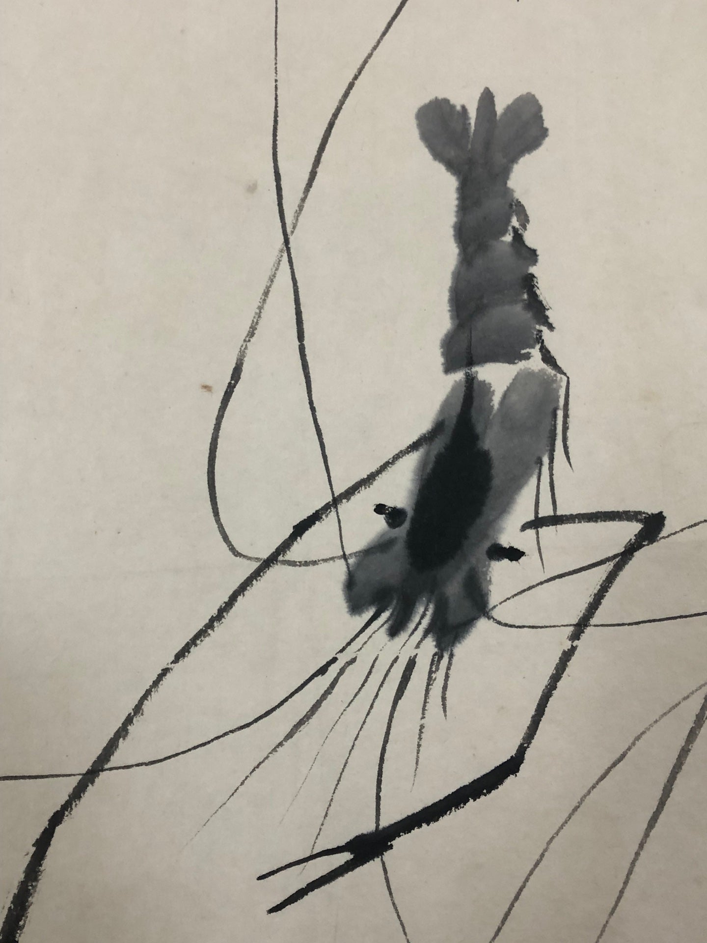 An Exquisite Chinese Ink Painting Hanging Scroll By Qi Baishi