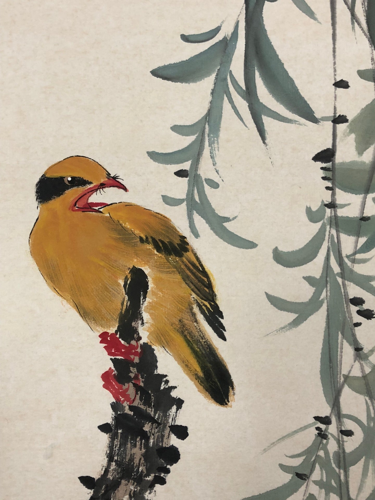 An Exquisite Chinese Ink Painting Hanging Scroll By Tian Shiguang