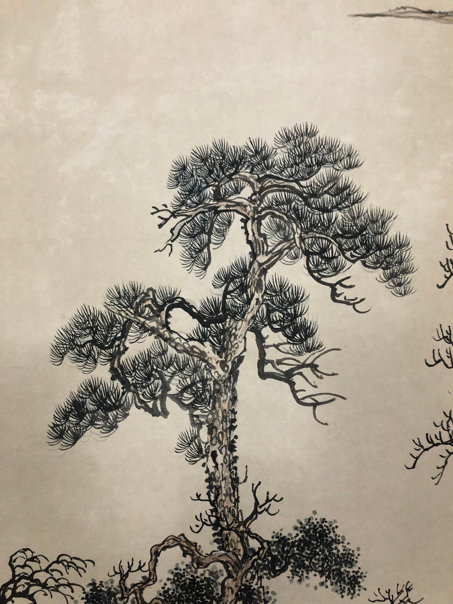 An Exquisite Chinese Ink Painting Hanging Scroll By Wang Hui