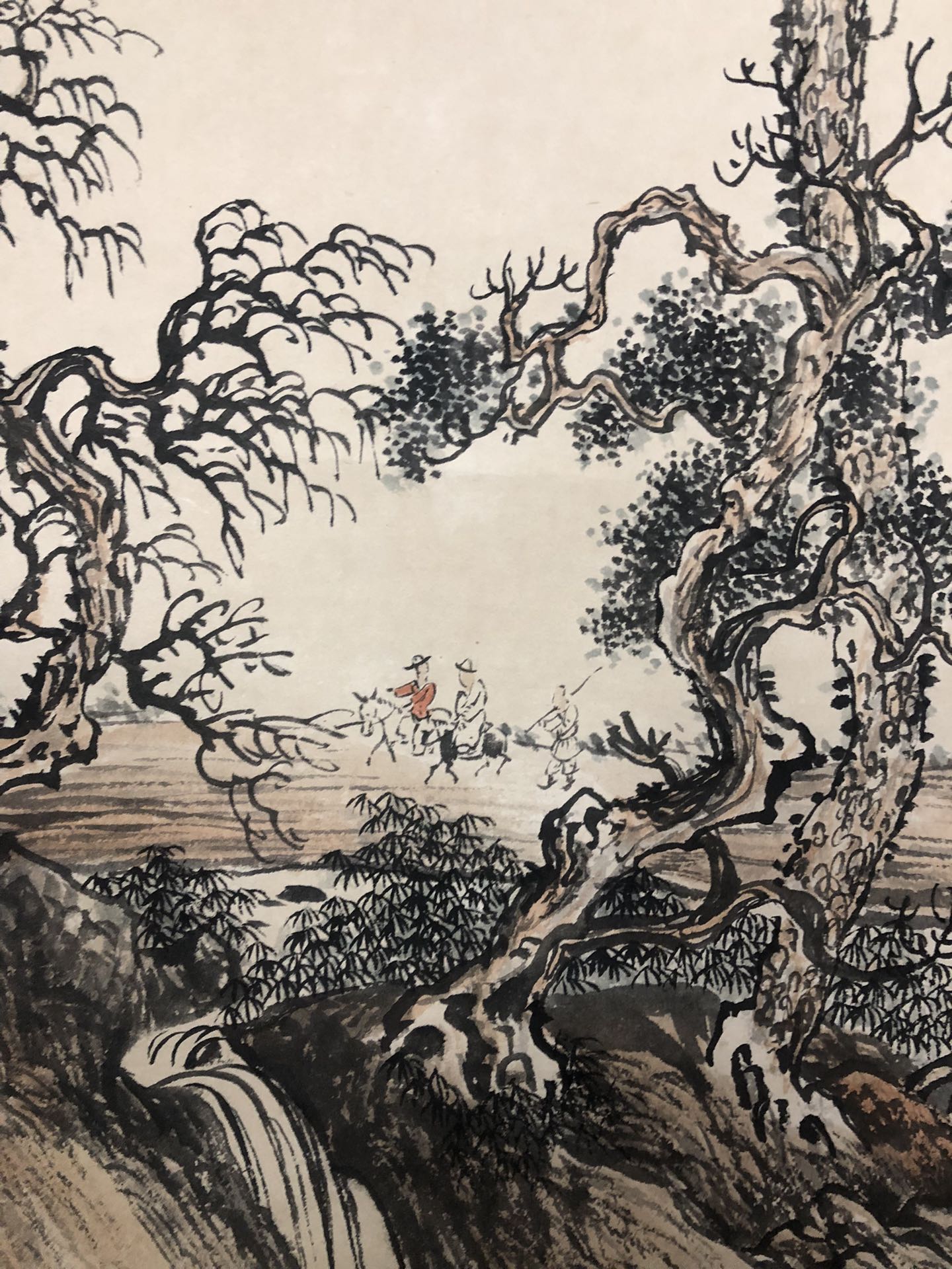 An Exquisite Chinese Ink Painting Hanging Scroll By Wang Hui