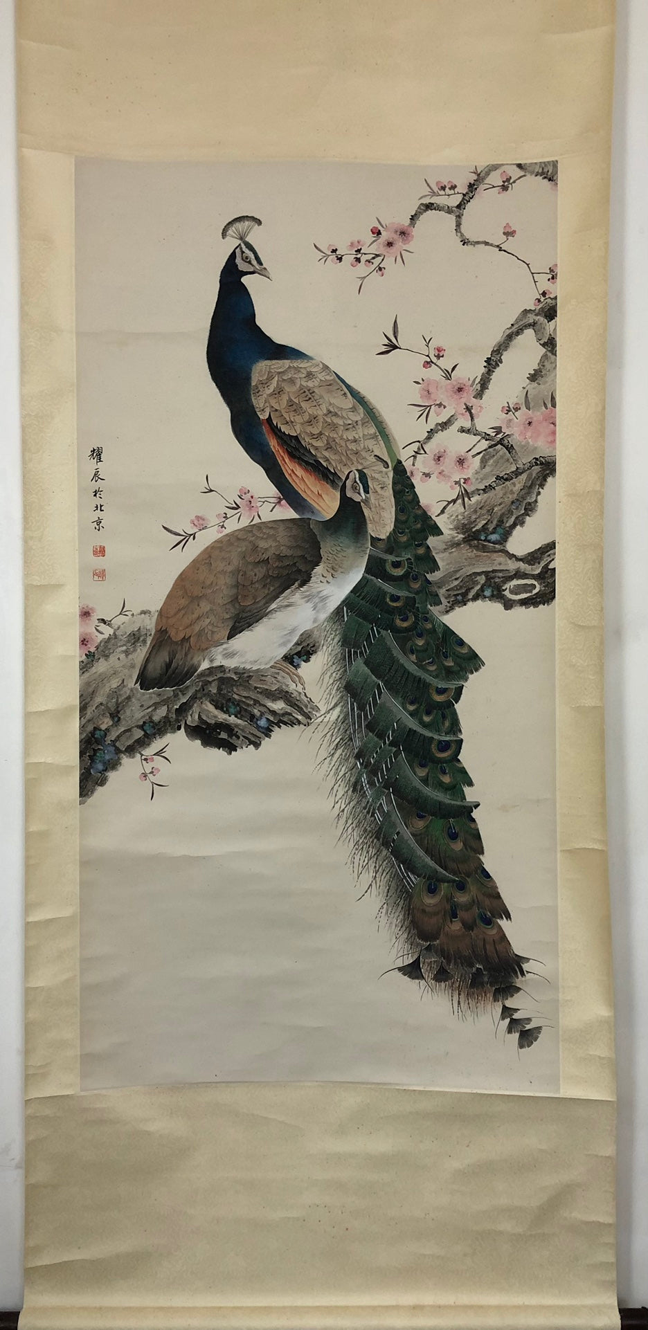 An Exquisite Chinese Ink Painting Hanging Scroll By Liu Kuiling