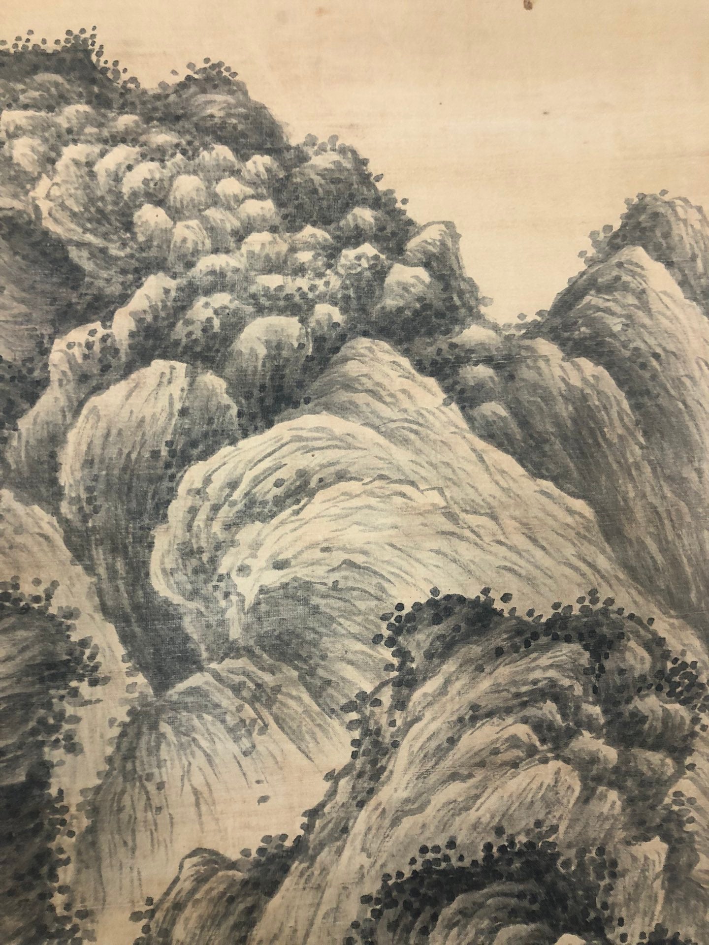 An Exquisite Chinese Ink Painting Hanging Scroll By Dong Qichang