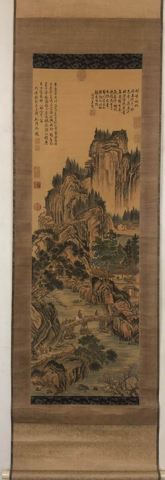 An Exquisite Chinese Ink Painting Hanging Scroll By Wu Kuan