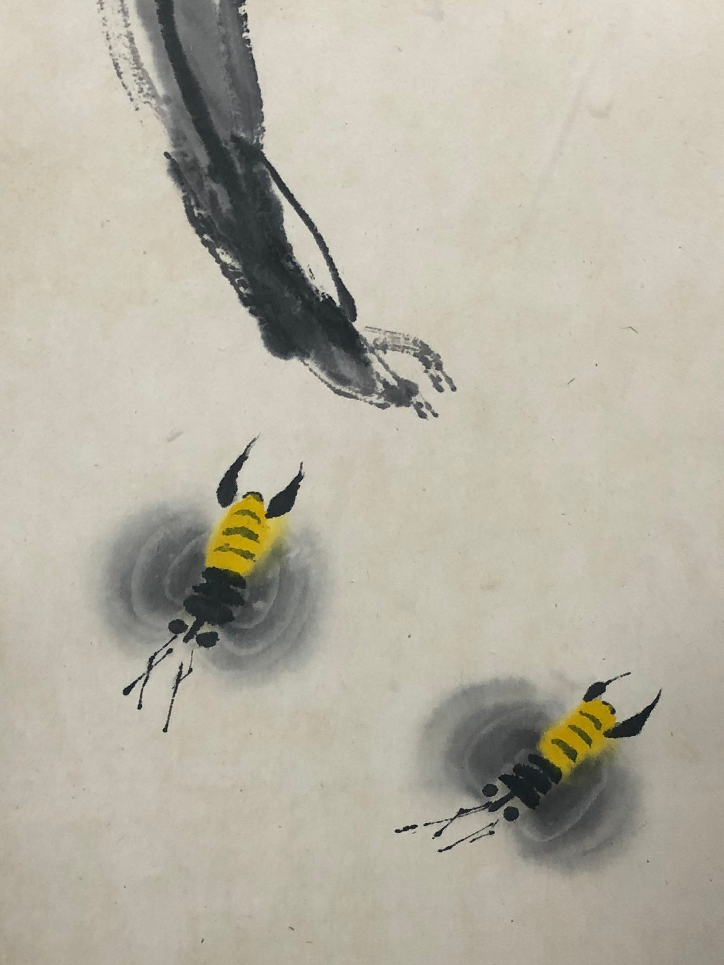 A Precious Chinese Ink Painting Hanging Scroll By Qi Baishi