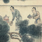 A Gorgeous Chinese Ink Painting Hanging Scroll By Zhou Fang