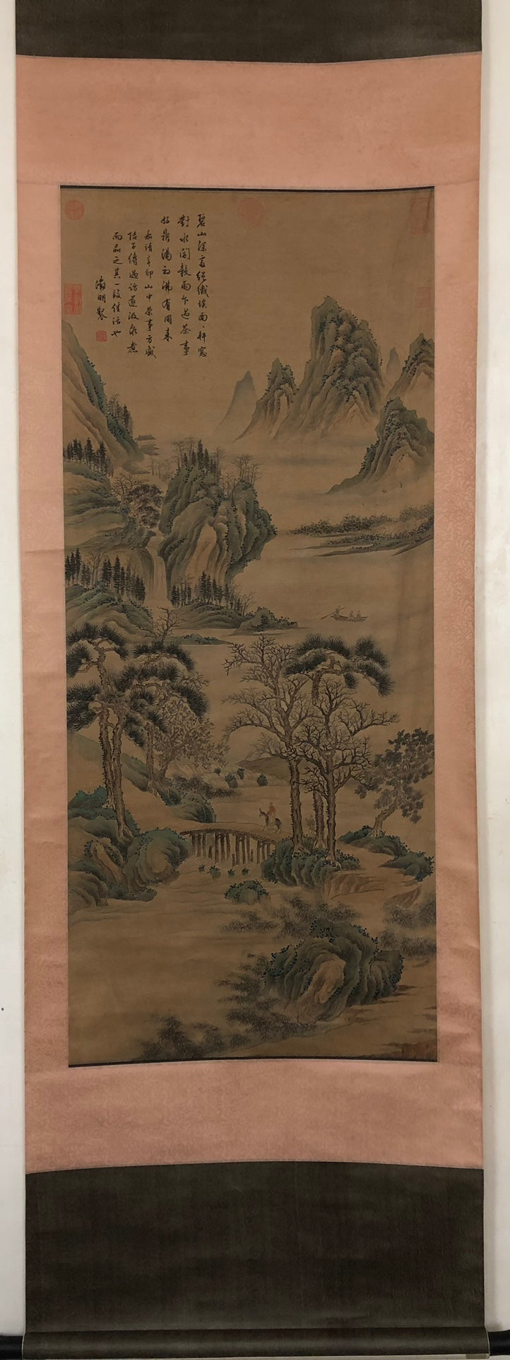 A Gorgeous Chinese Ink Painting Hanging Scroll By Wen Zhengming