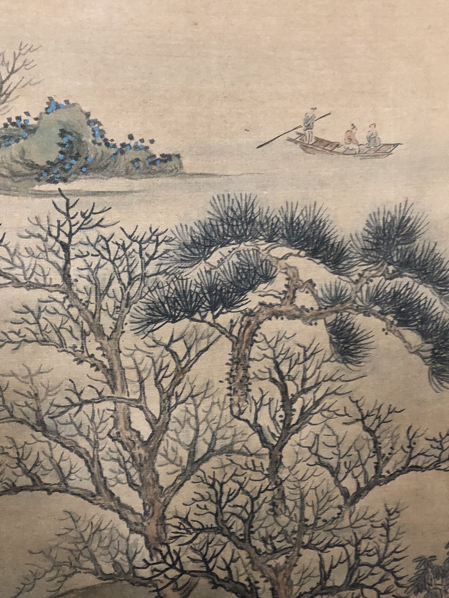 A Gorgeous Chinese Ink Painting Hanging Scroll By Wen Zhengming