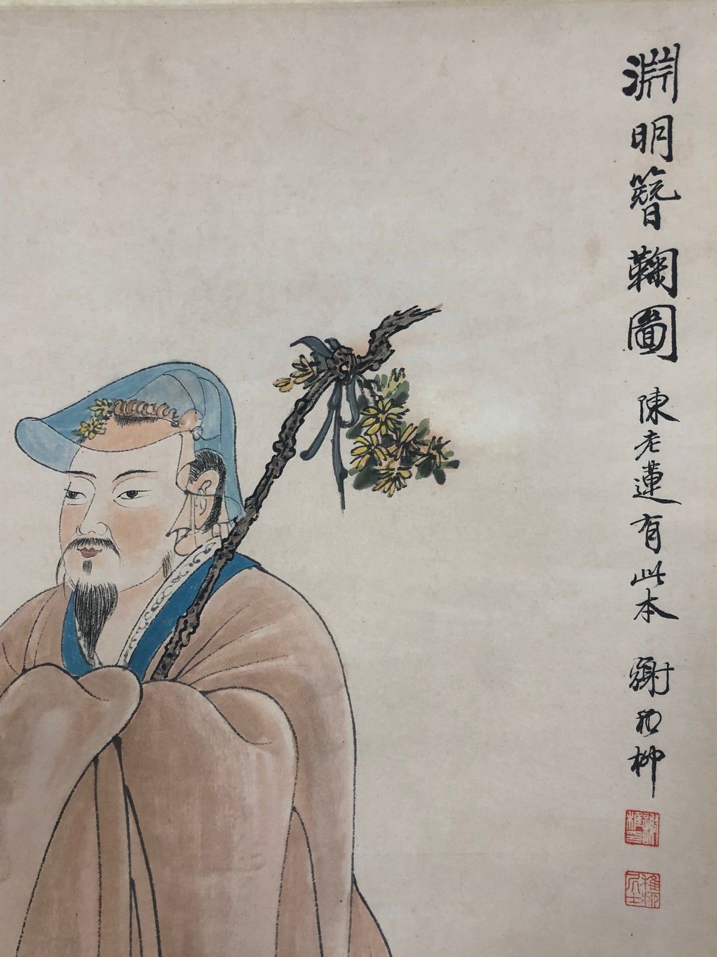 A Gorgeous Chinese Ink Painting Hanging Scroll By Xie Zhiliu