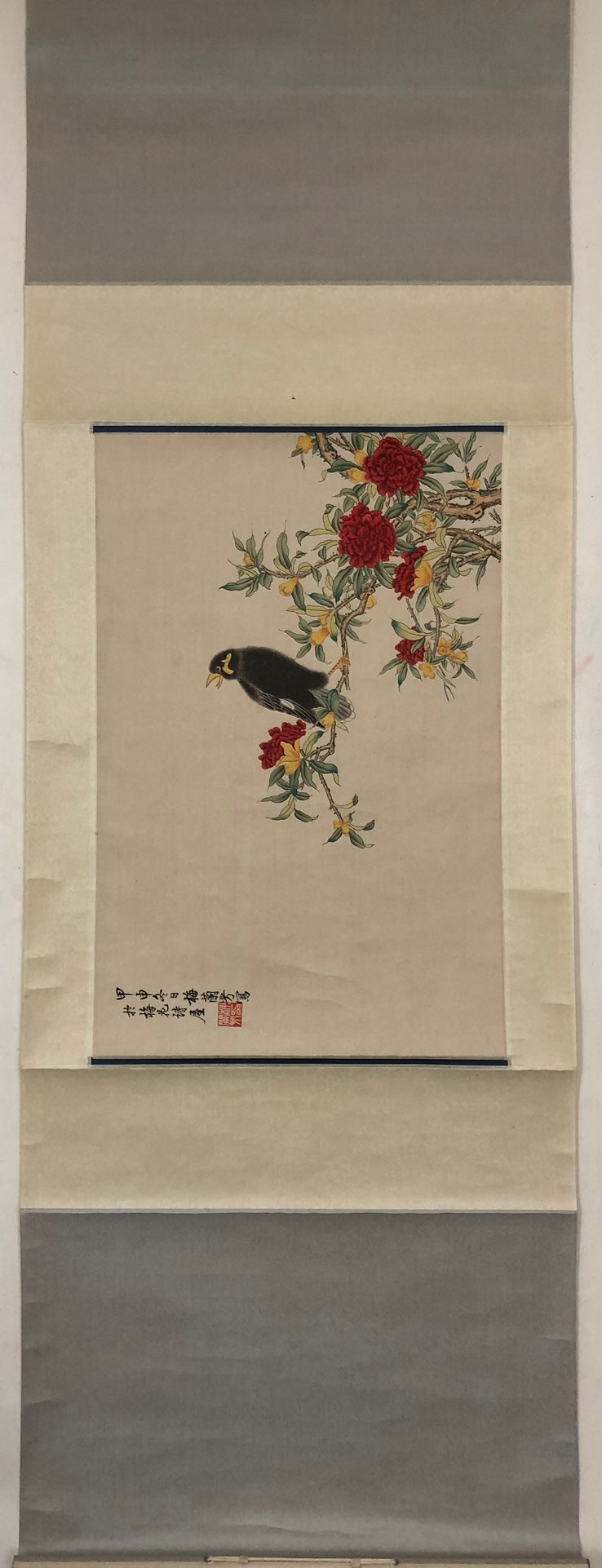 A Gorgeous Chinese Ink Painting Hanging Scroll By Mei Lanfang