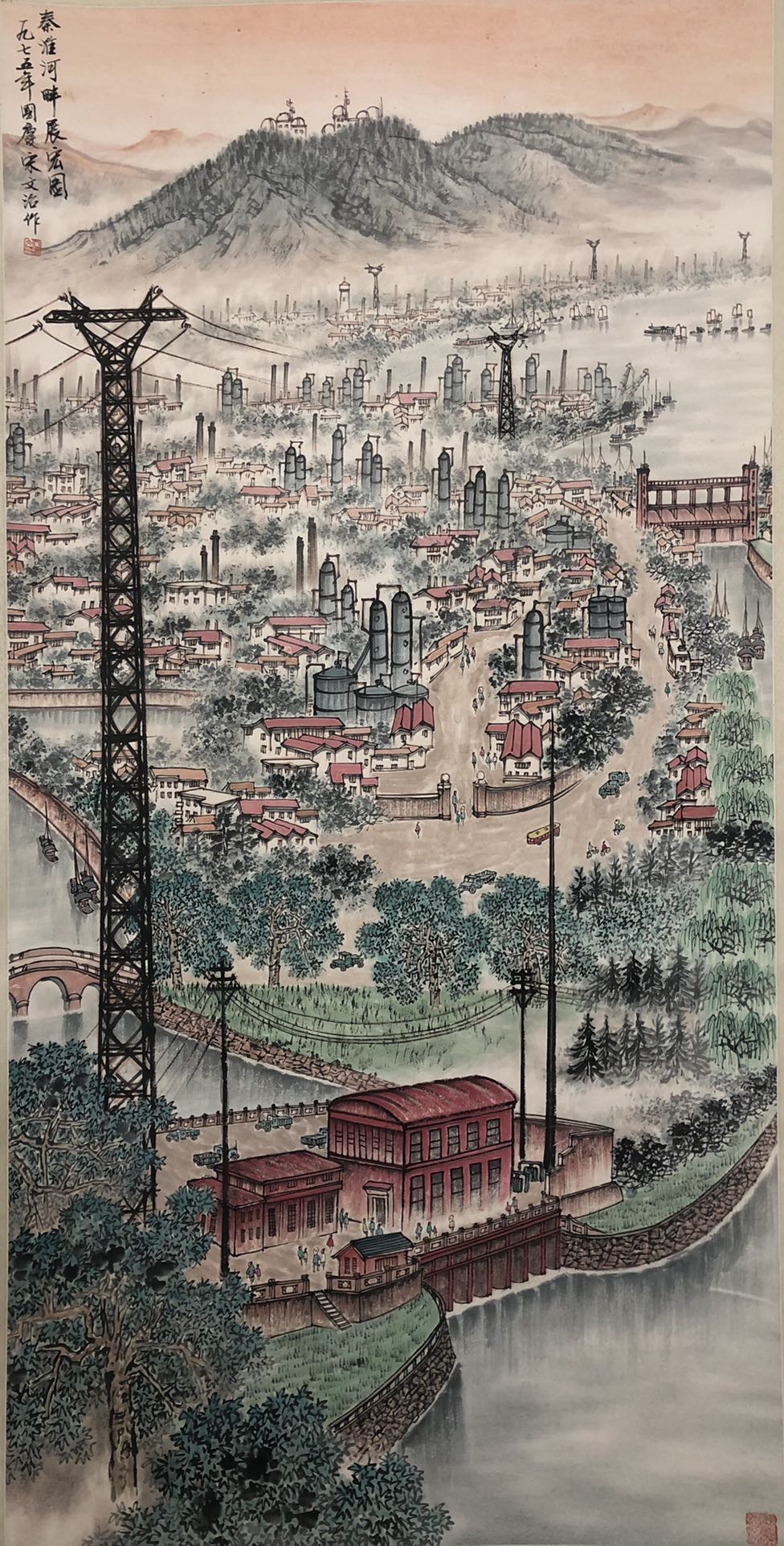 A Precious Chinese Ink Painting Hanging Scroll By Song Wenzhi