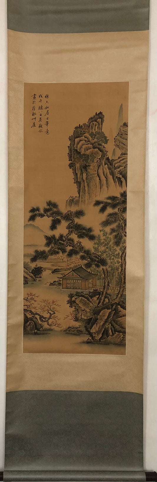 A Gorgeous Chinese Ink Painting Hanging Scroll By Wu Guandai