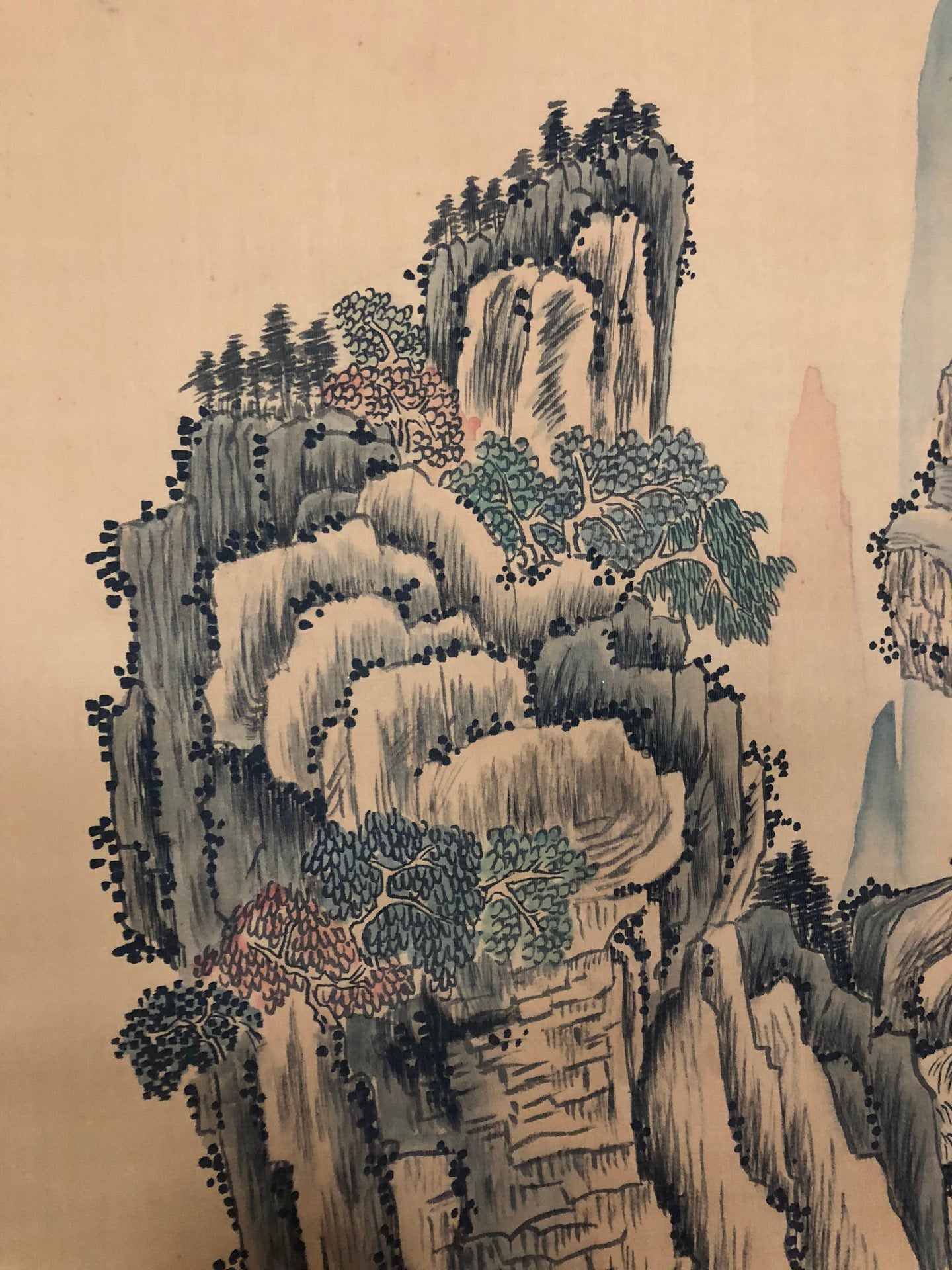 A Gorgeous Chinese Ink Painting Hanging Scroll By Wu Guandai