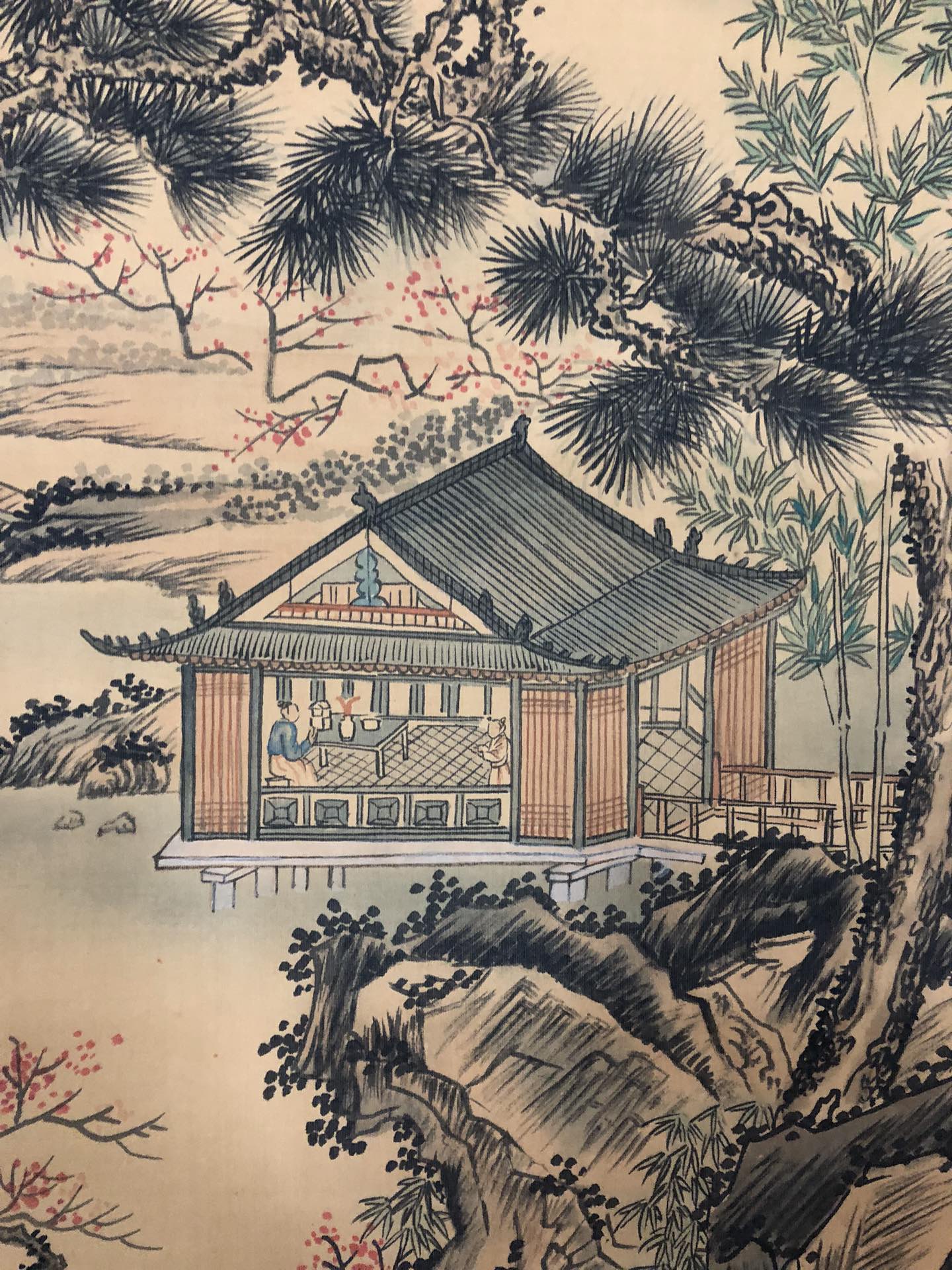 A Gorgeous Chinese Ink Painting Hanging Scroll By Wu Guandai