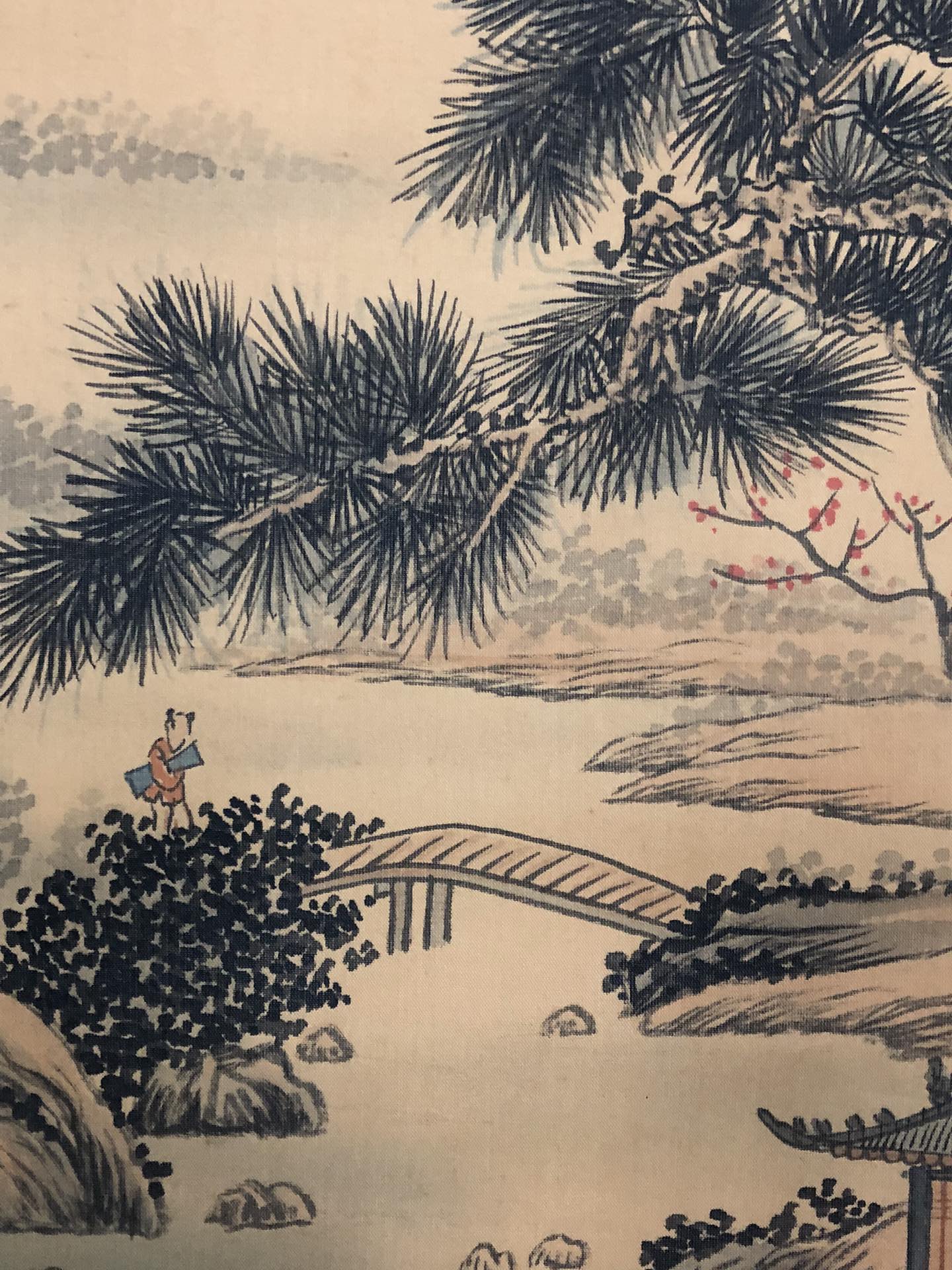 A Gorgeous Chinese Ink Painting Hanging Scroll By Wu Guandai