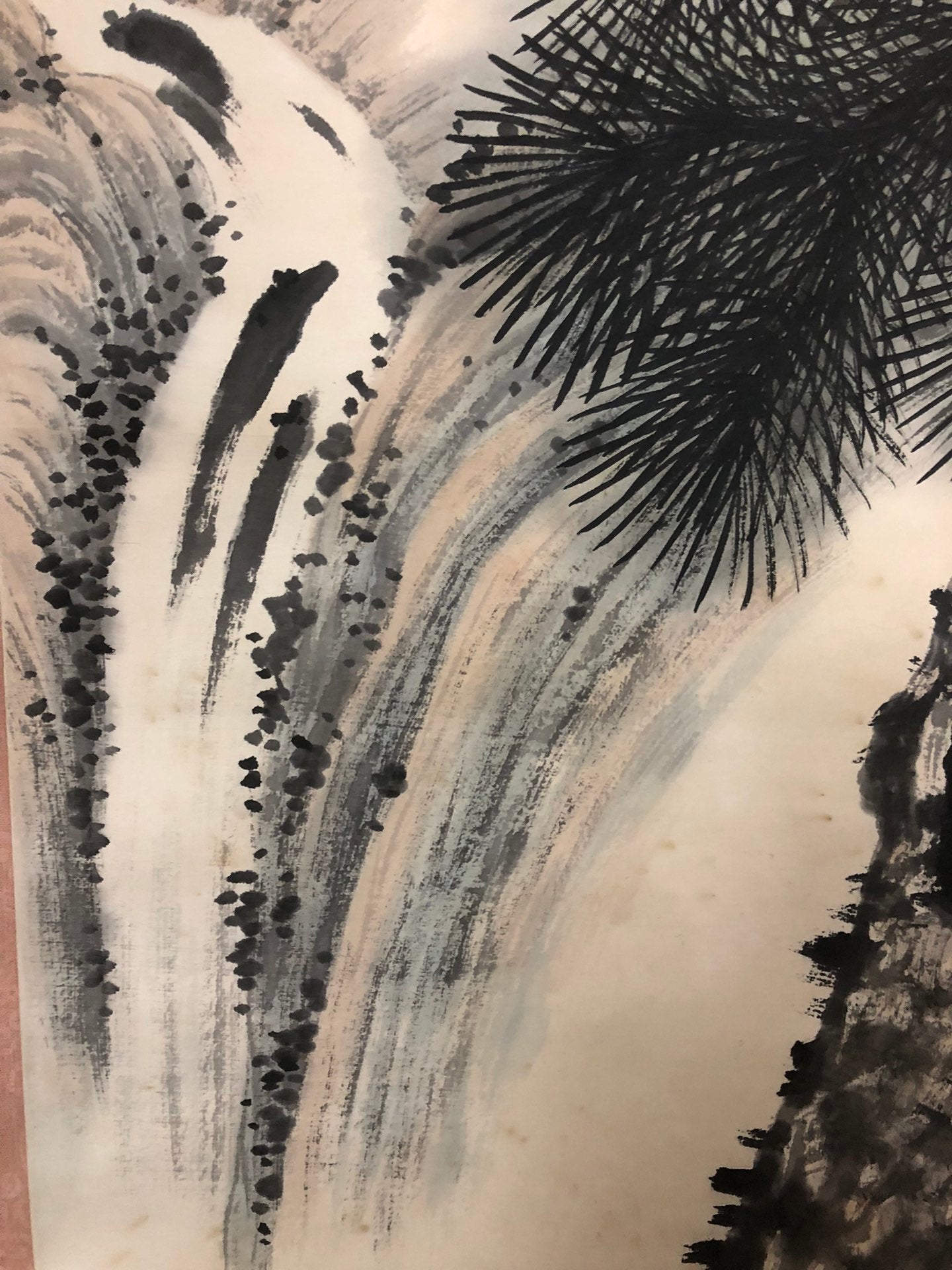 A Gorgeous Chinese Ink Painting Hanging Scroll By Tian Shiguang