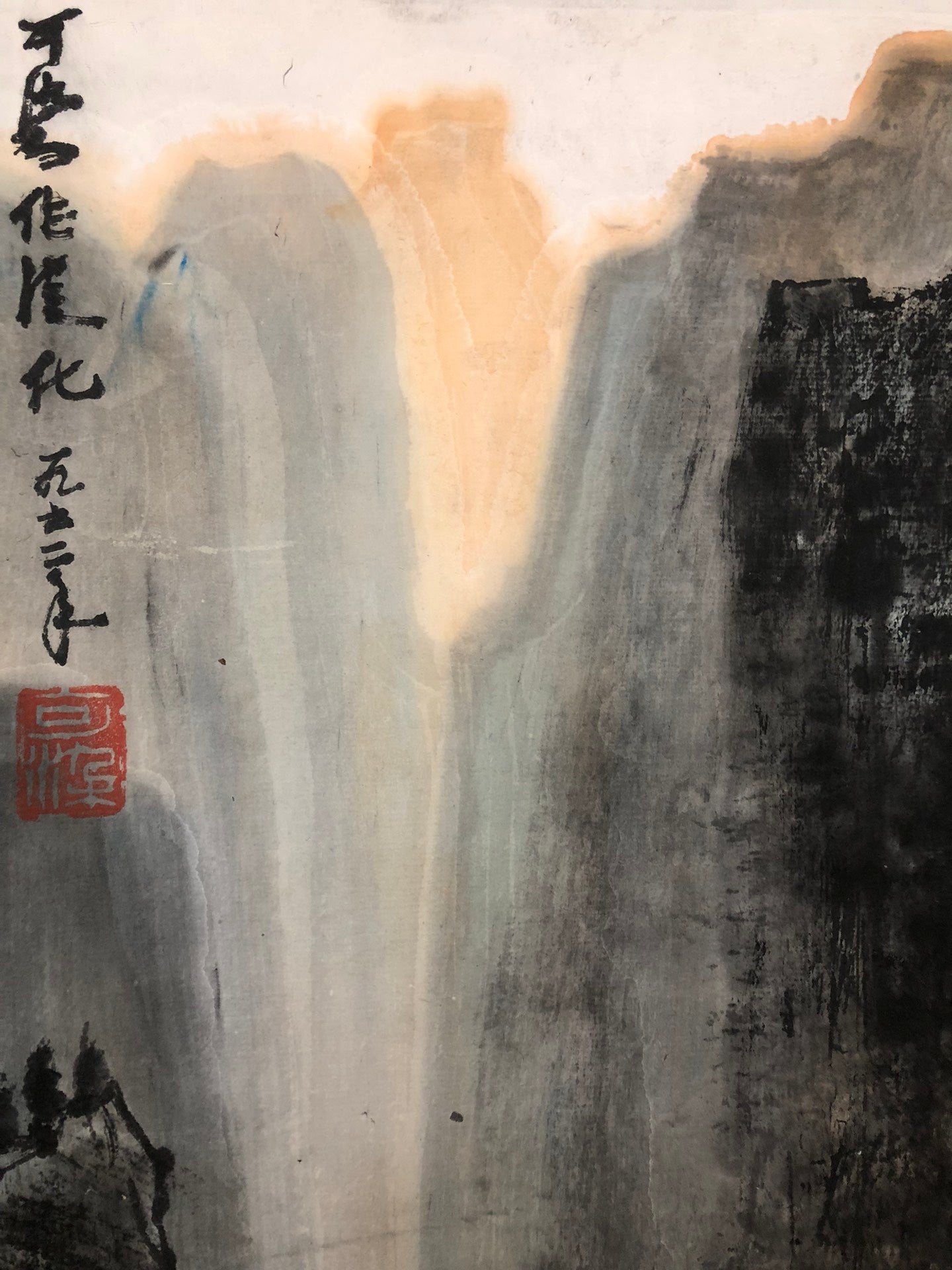 A Gorgeous Chinese Ink Painting Hanging Scroll By Li Keran