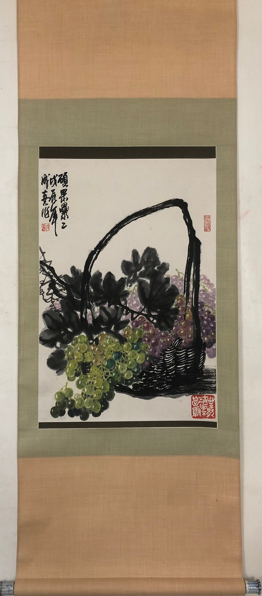 A Gorgeous Chinese Ink Painting Hanging Scroll By Wang Chengxi