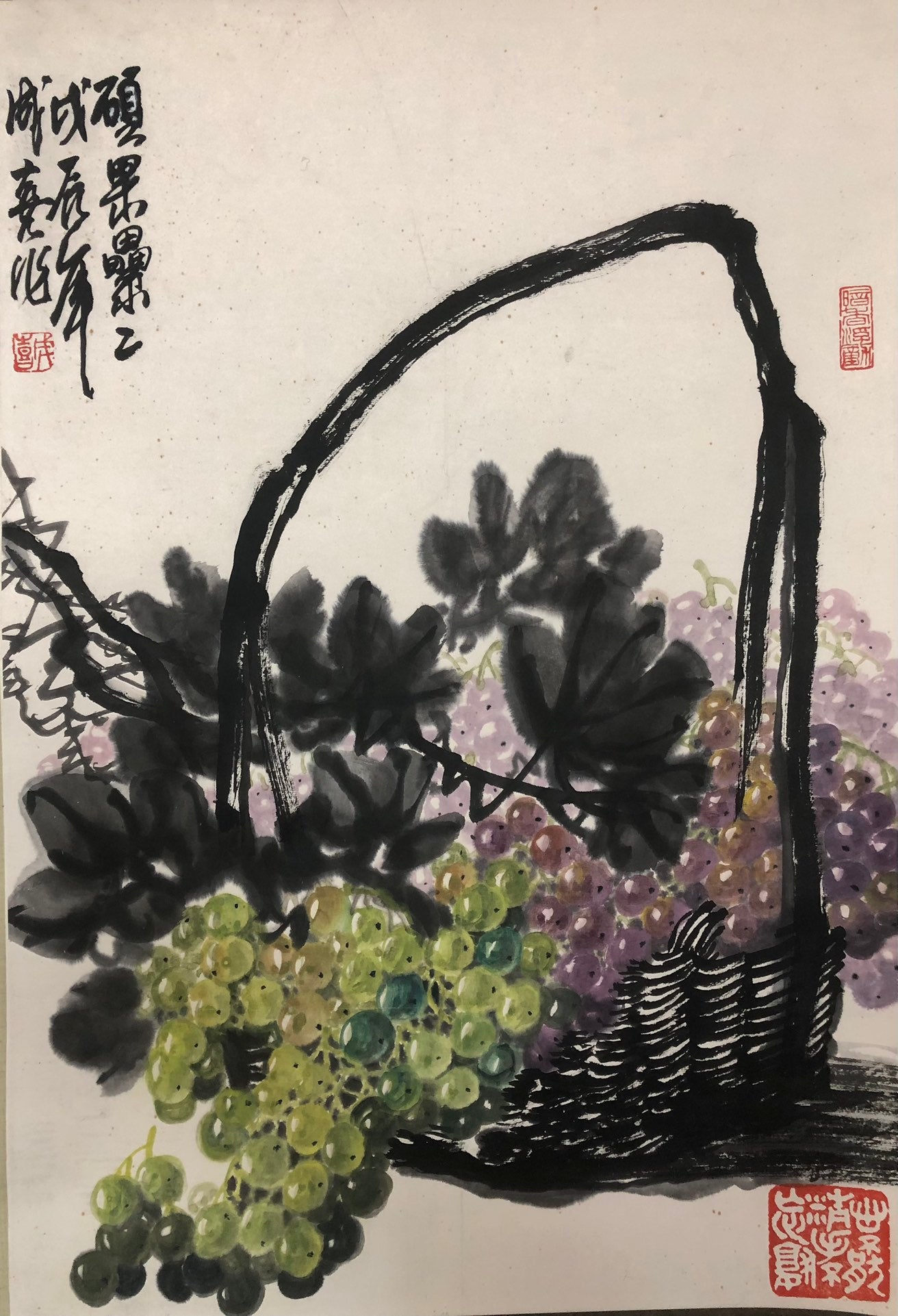 A Gorgeous Chinese Ink Painting Hanging Scroll By Wang Chengxi