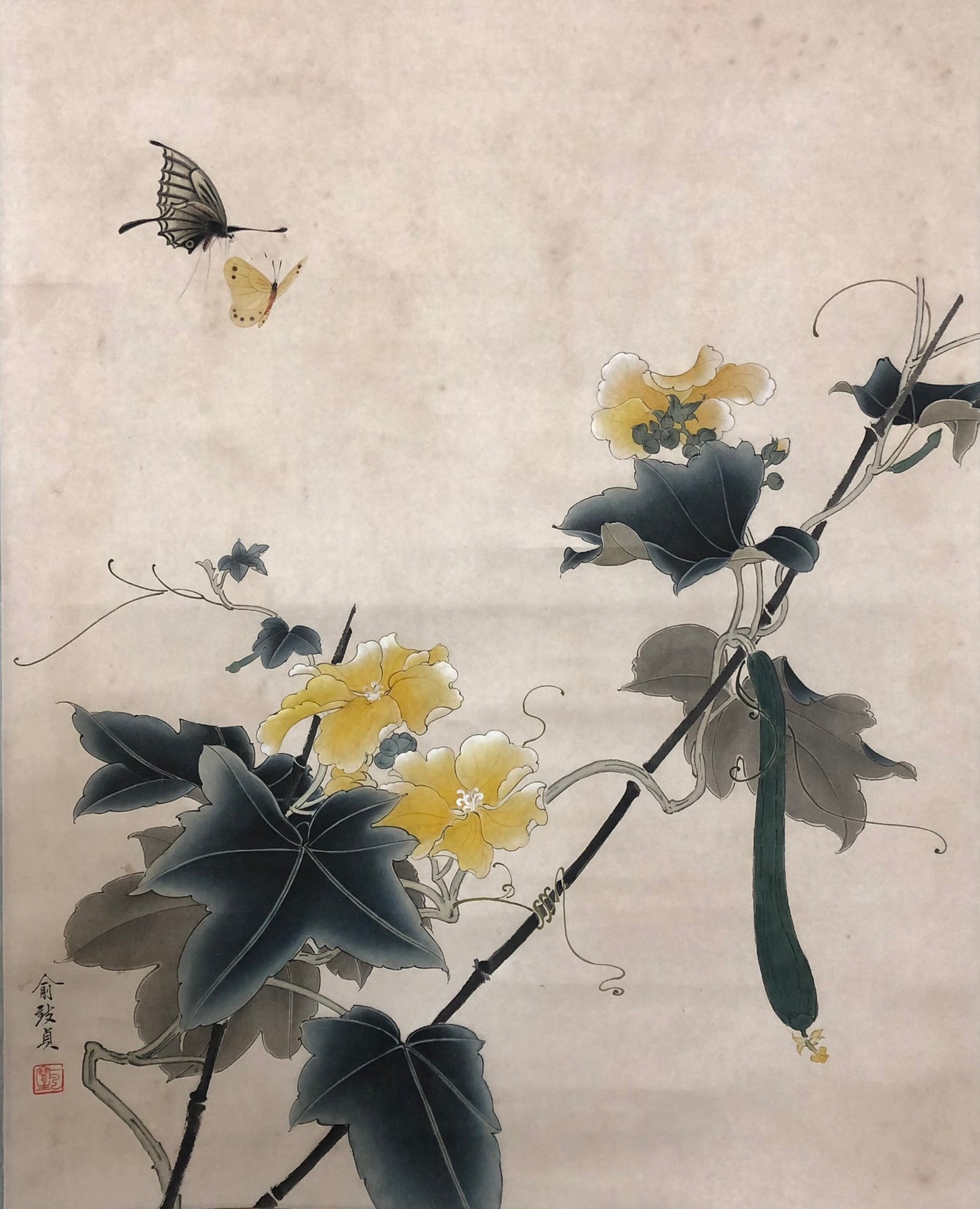 A Precious Chinese Ink Painting Hanging Scroll By Yu Zhizhen