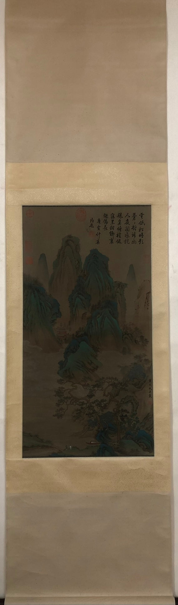 A Precious Chinese Ink Painting Hanging Scroll By Qiu Ying