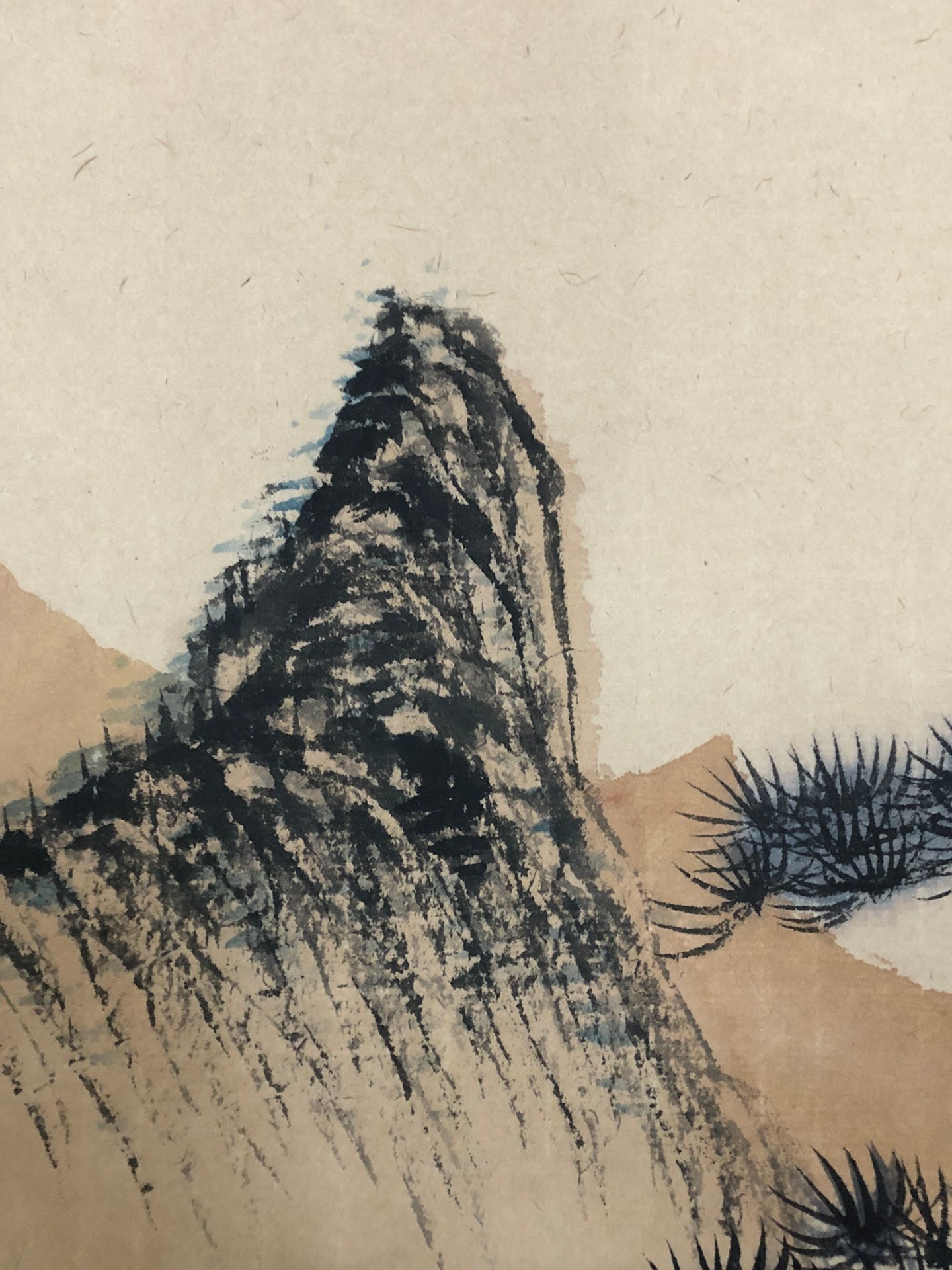 A Precious Chinese Ink Painting Hanging Scroll By Qi Gong