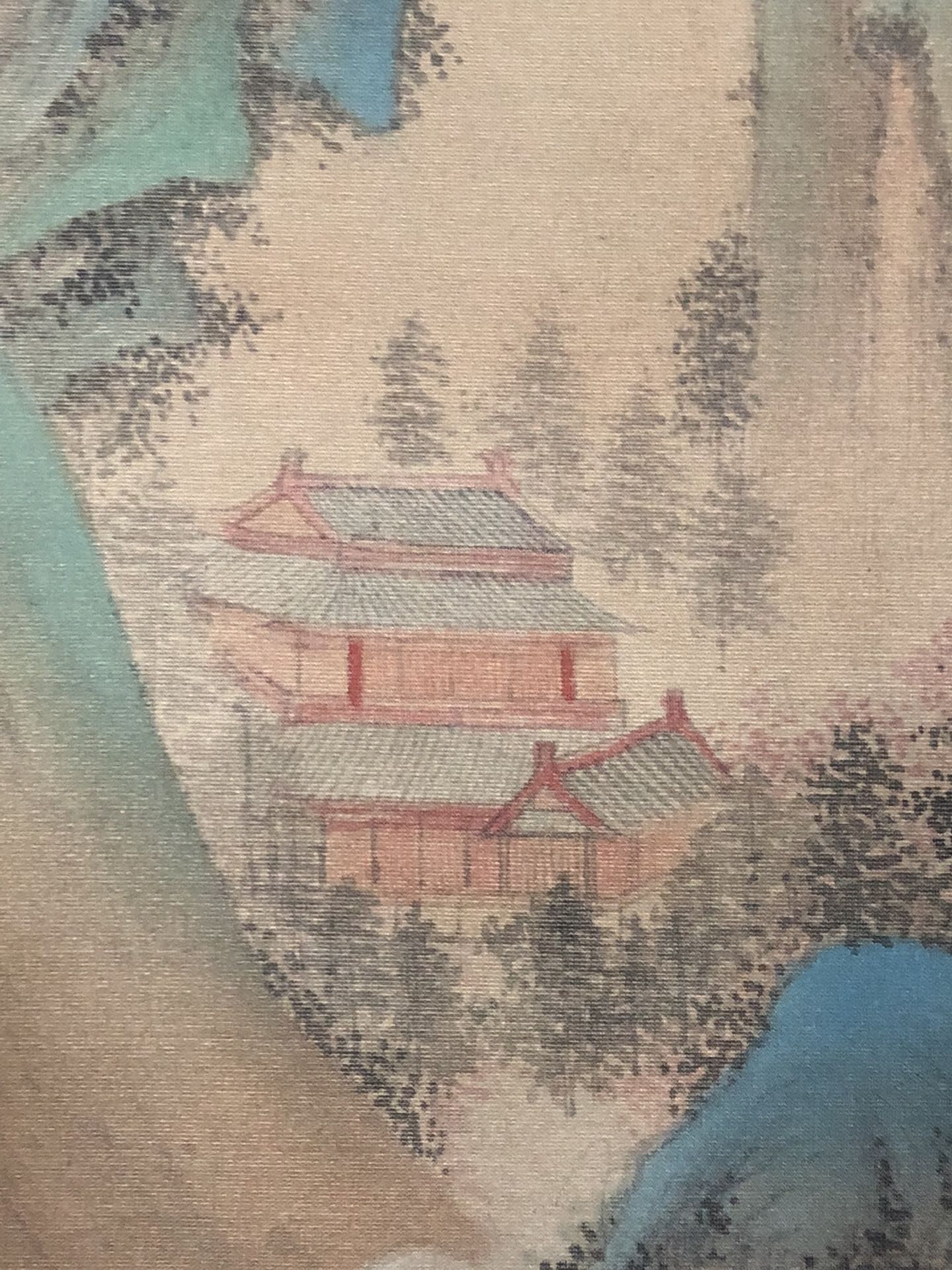 A Precious Chinese Ink Painting Hanging Scroll By Qiu Ying