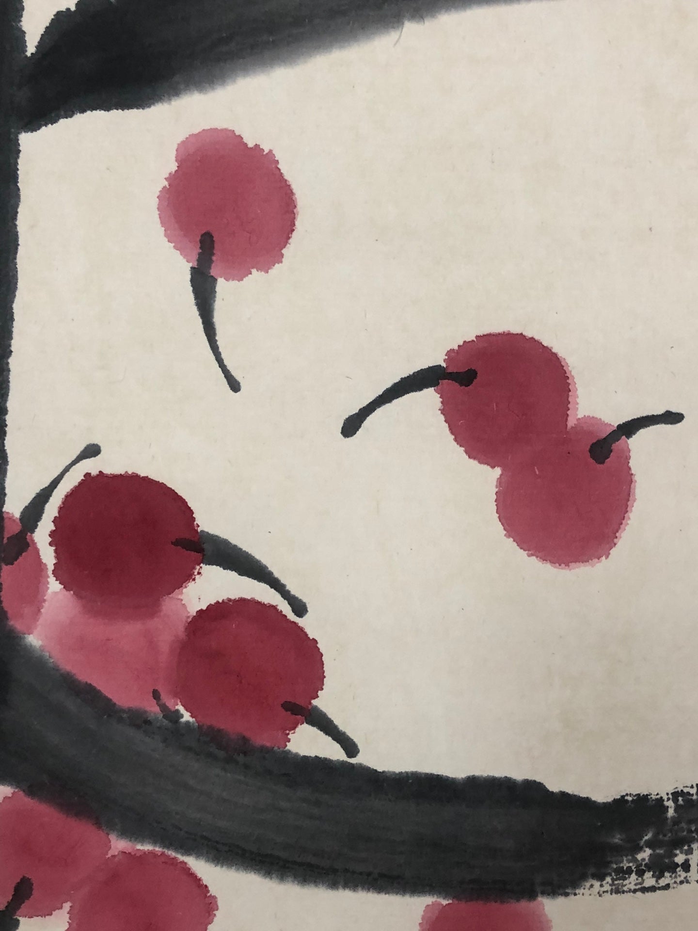 A Precious Chinese Ink Painting Hanging Scroll By Qi Baishi