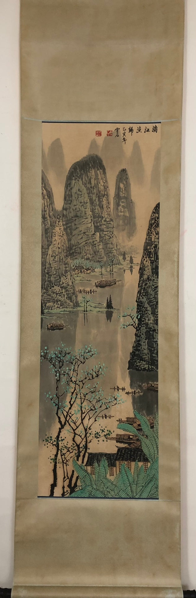 A Precious Chinese Ink Painting Hanging Scroll By Bai Xueshi