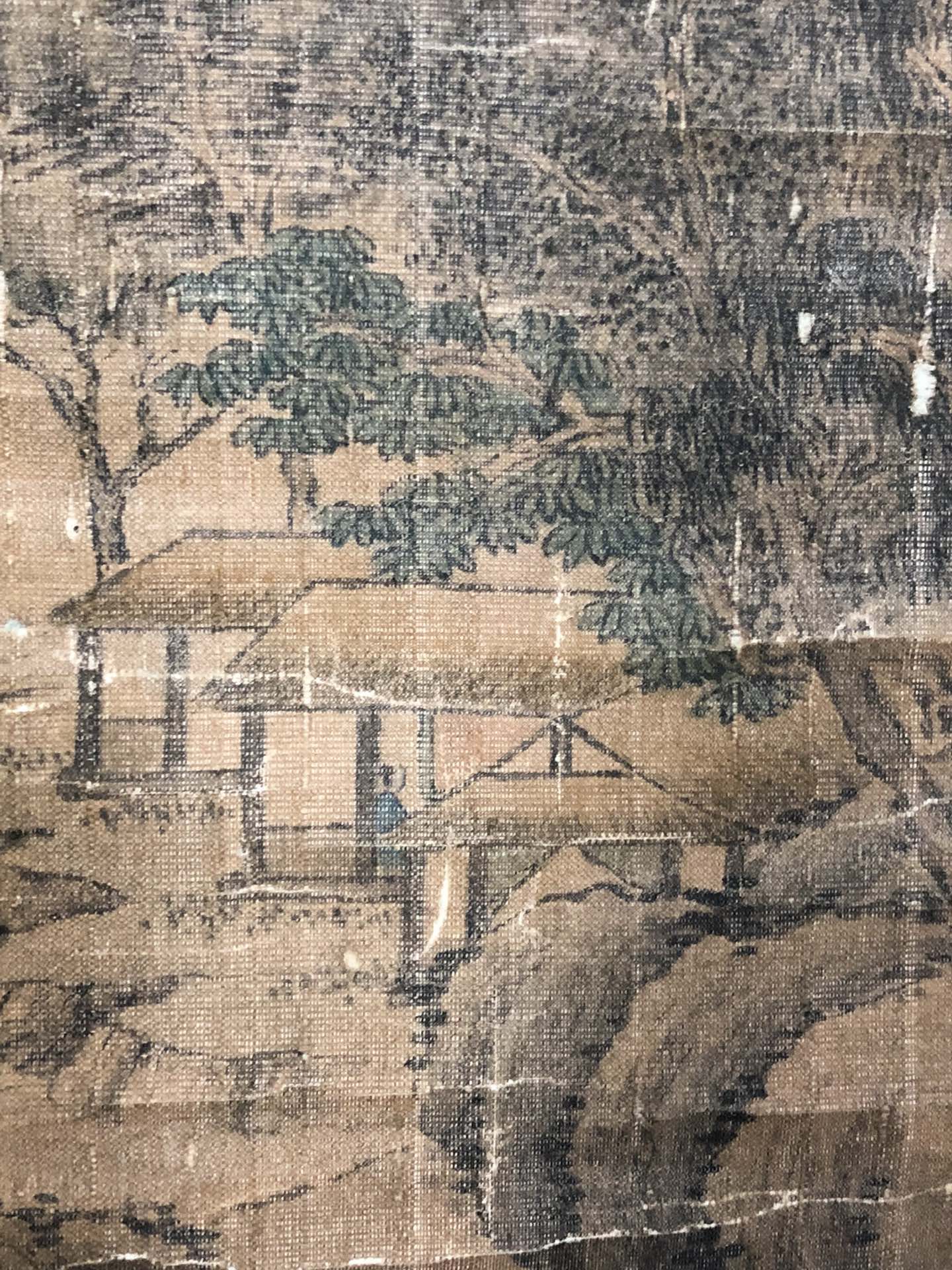 A Precious Chinese Ink Painting Hanging Scroll By Qiu Ying