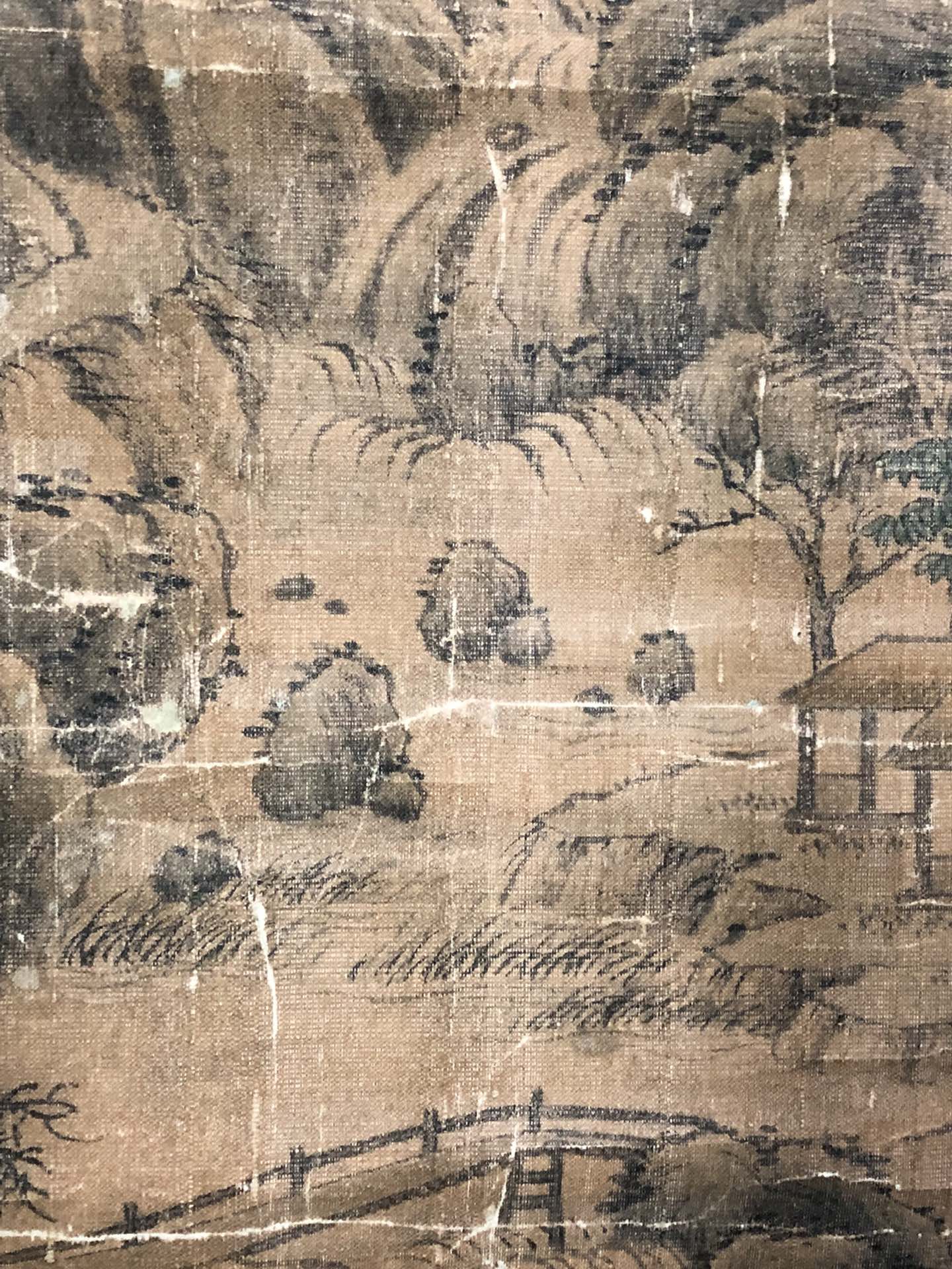 A Precious Chinese Ink Painting Hanging Scroll By Qiu Ying