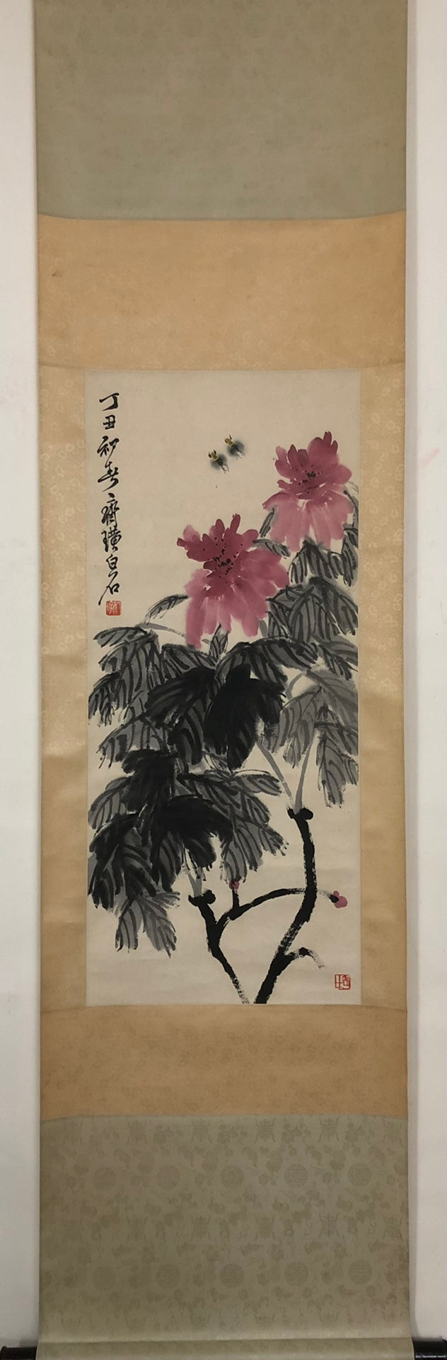 A Precious Chinese Ink Painting Hanging Scroll By Qi Baishi