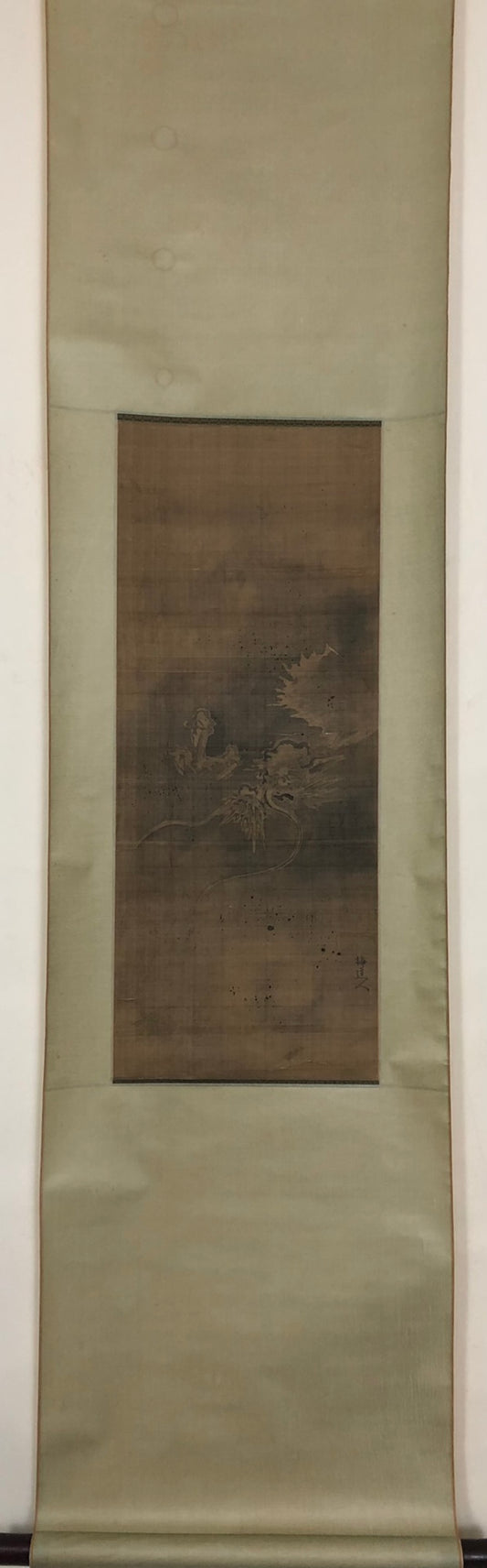 A Precious Chinese Ink Painting Hanging Scroll By Wu Zhen